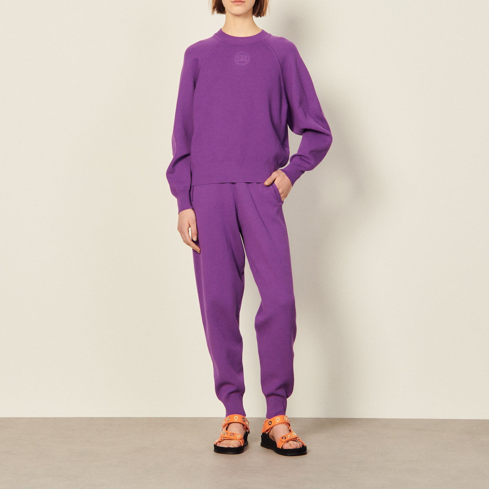 Sweat en Maille brodé Sandro seconde main