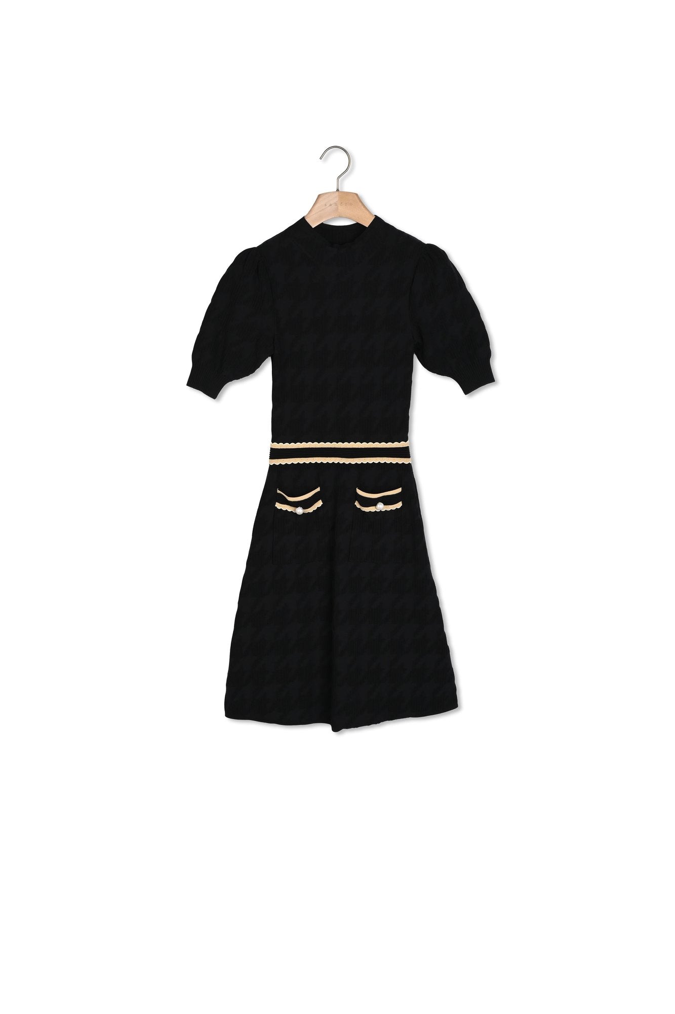 Robe en jacquard pied de coq Sandro seconde main
