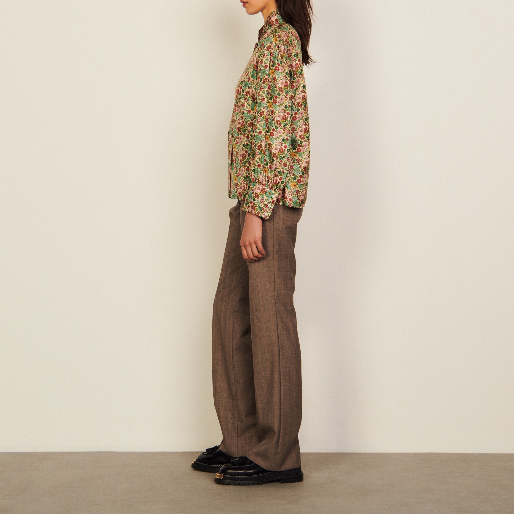 Chemise fluide imprimée en soie Sandro seconde main