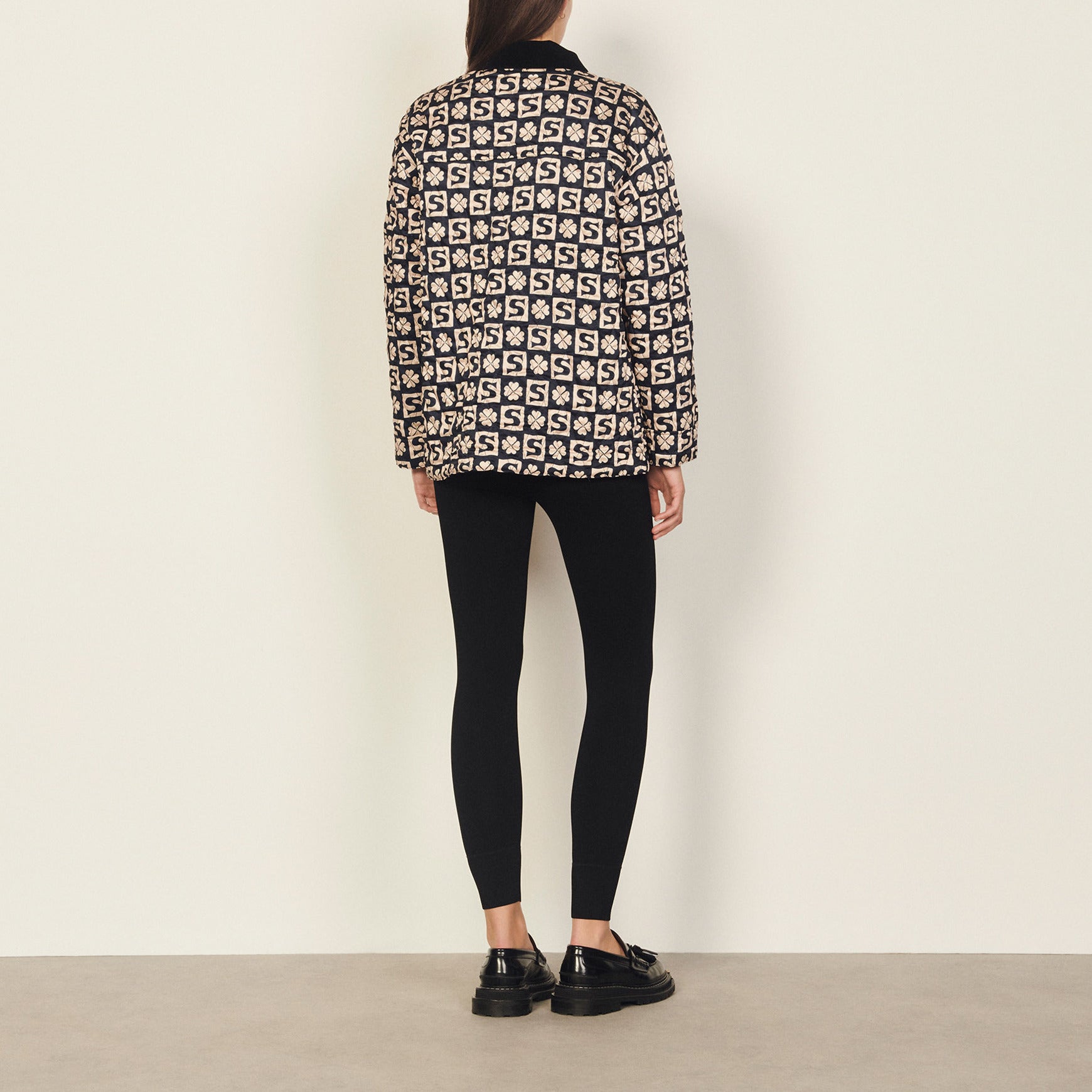 Cardi coat matelassé en mix-matières Sandro seconde main