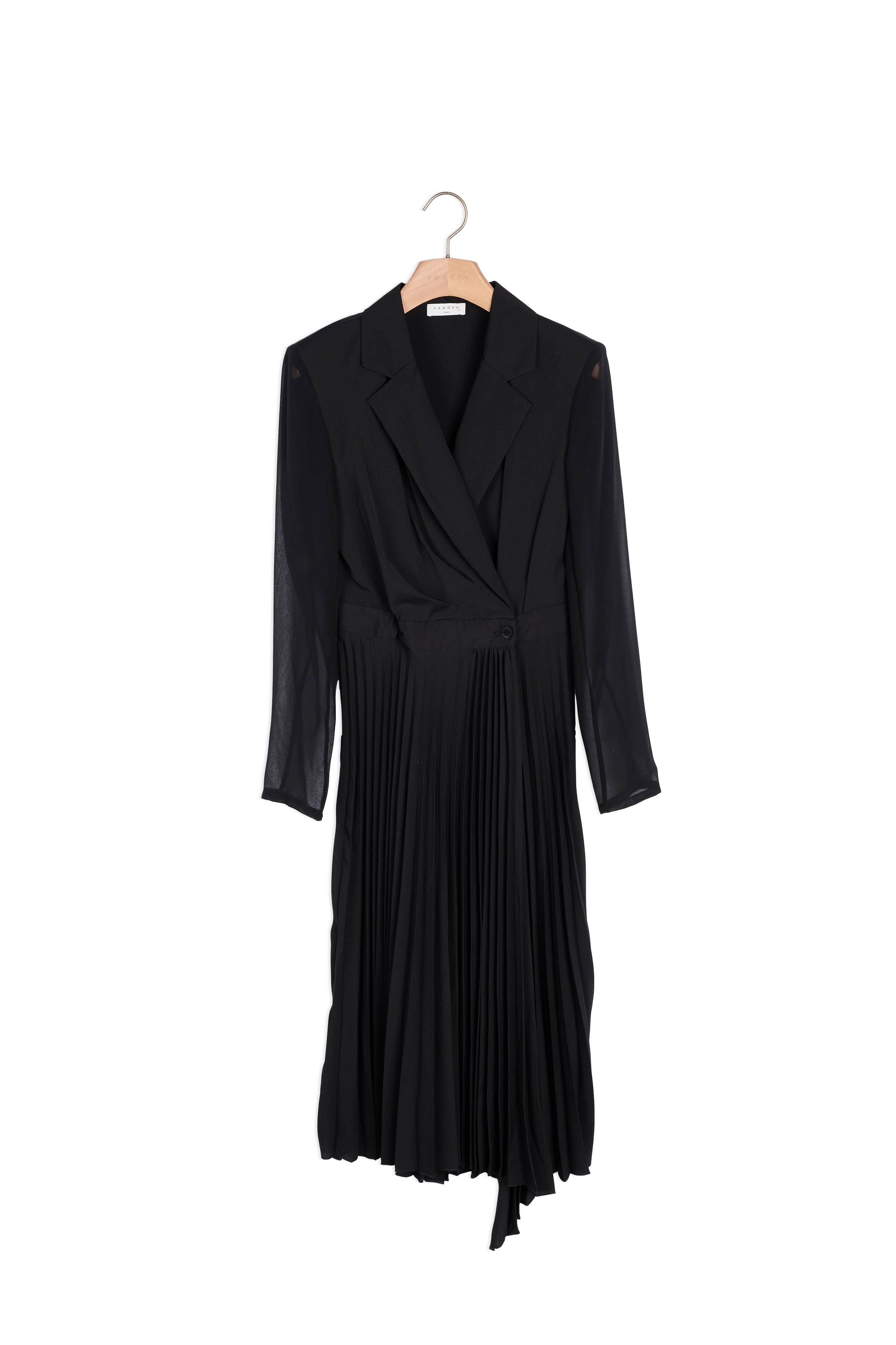 Robe bi-matière à manches longues Sandro seconde main