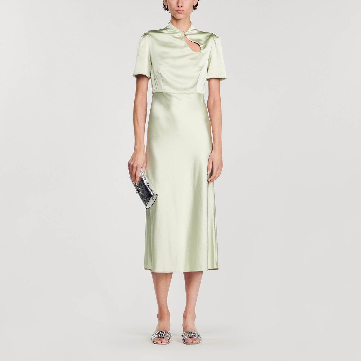 Robe longue satinée Sandro seconde main