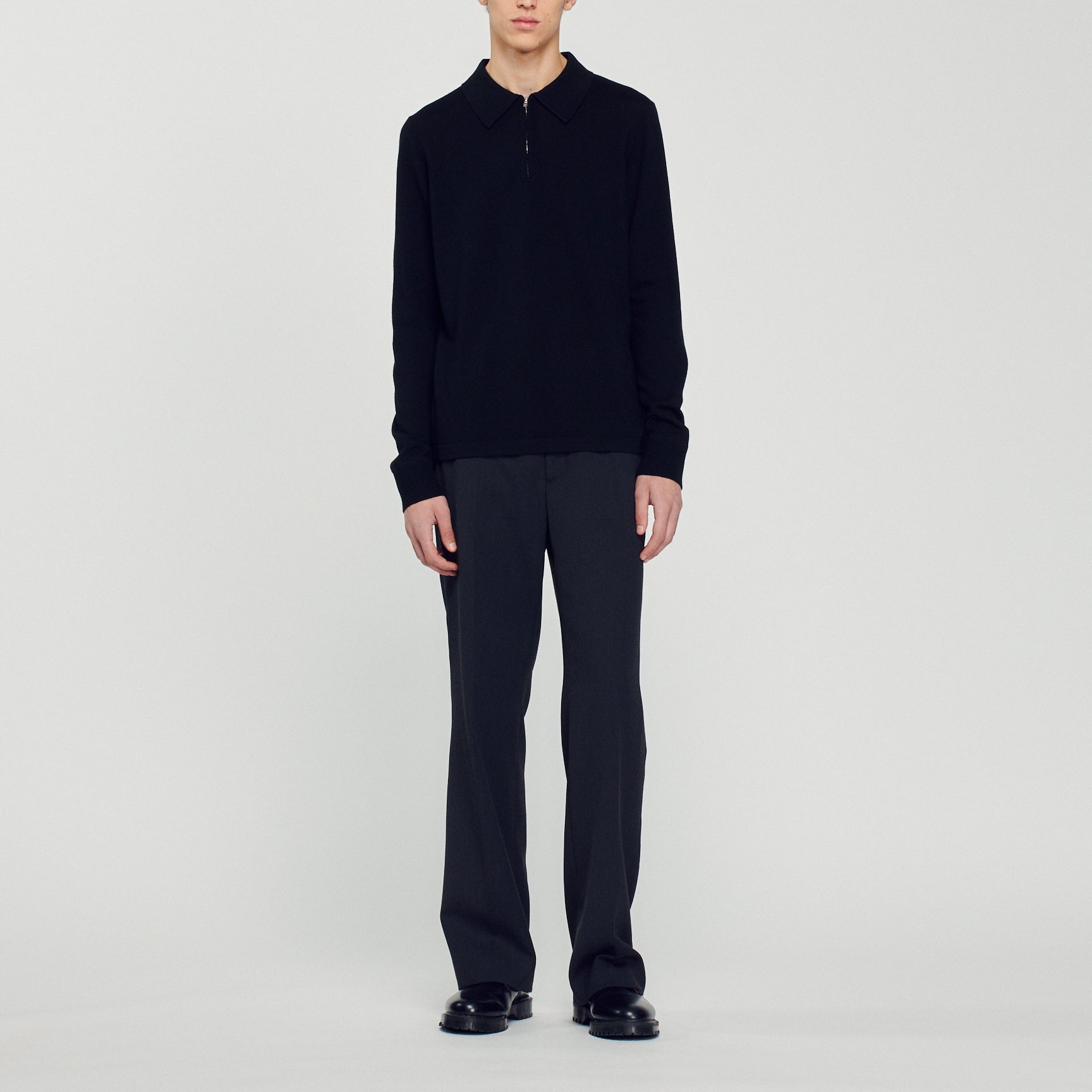 Pull polo en Maille Sandro seconde main