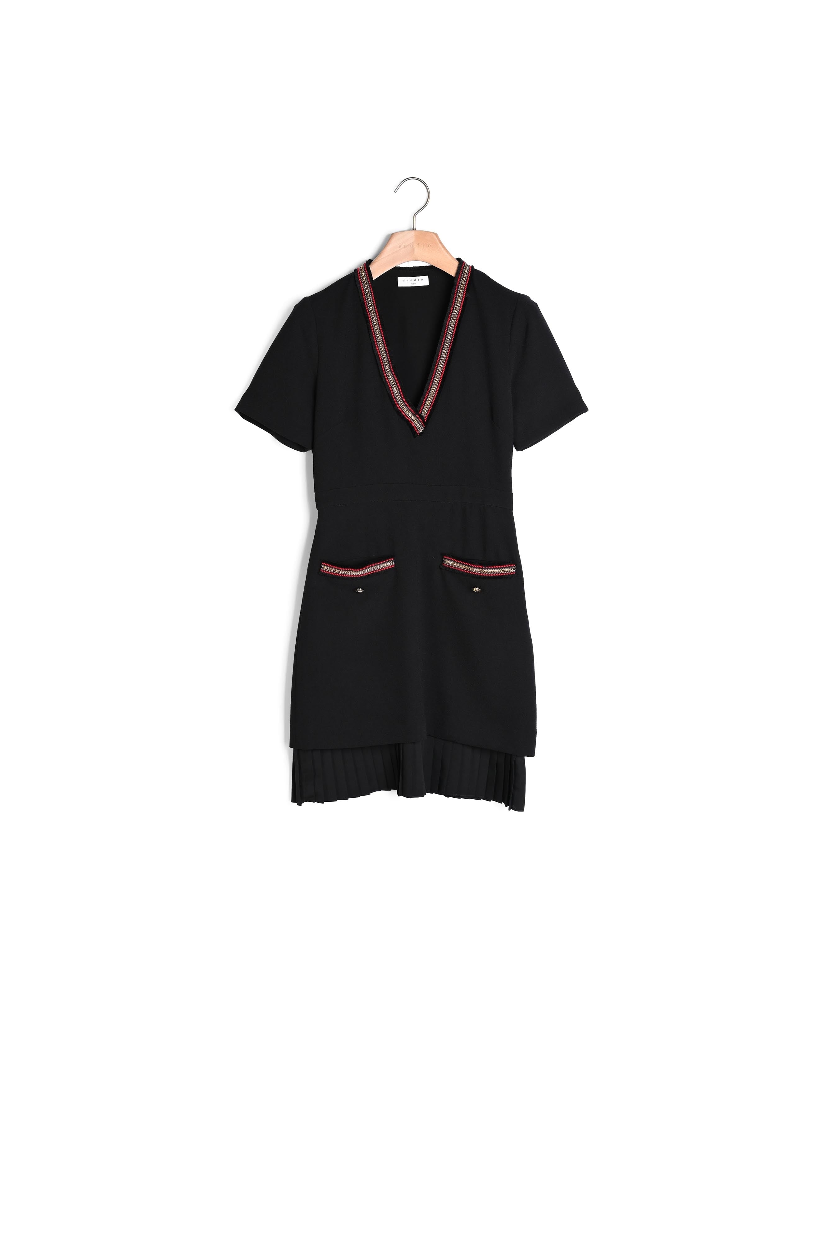 Robe courte ornée de galons Sandro seconde main