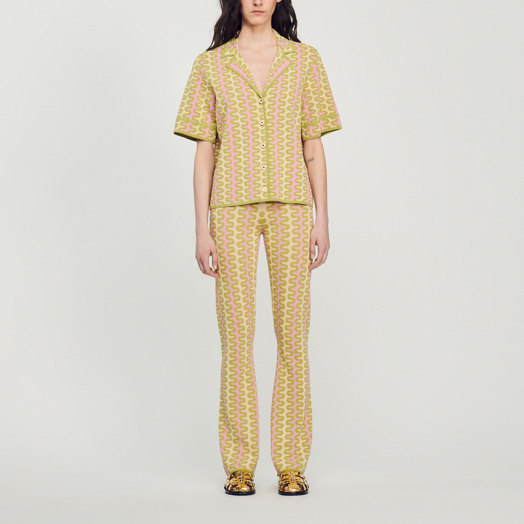 Cardigan en Maille à motifs Sandro seconde main