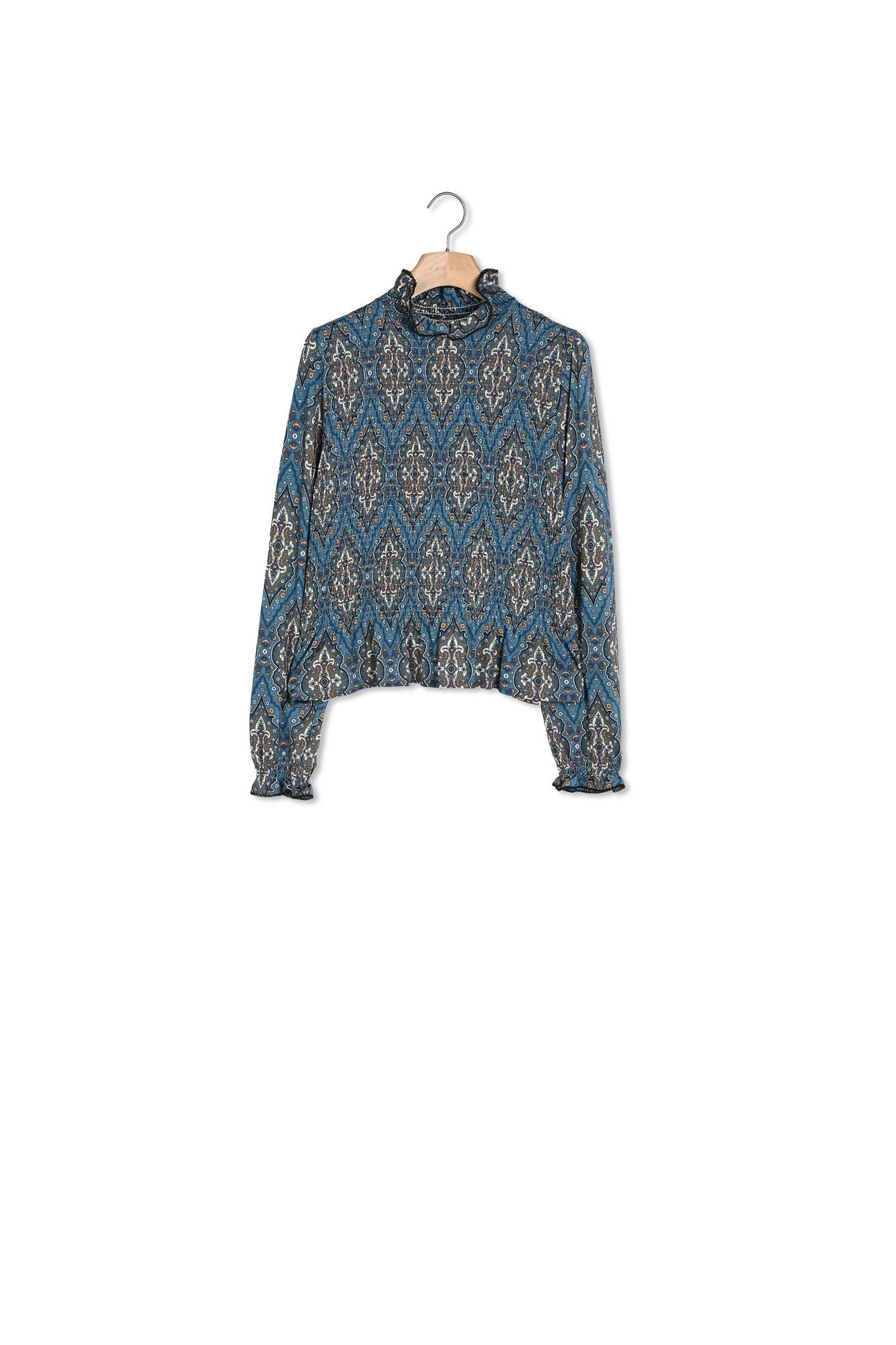 T-shirt imprimé smocké Sandro seconde main