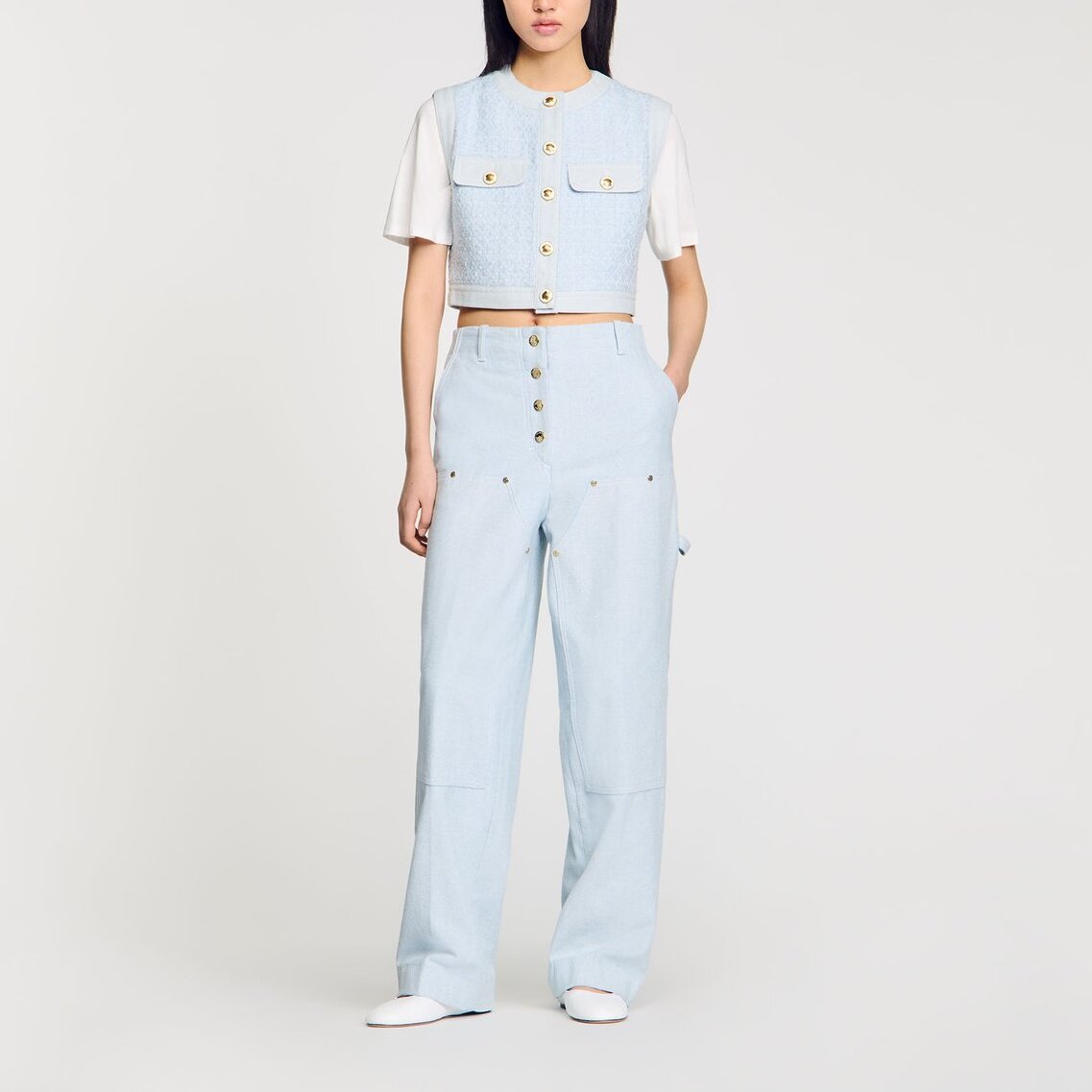 Veston en tweed fantaisie Sandro seconde main