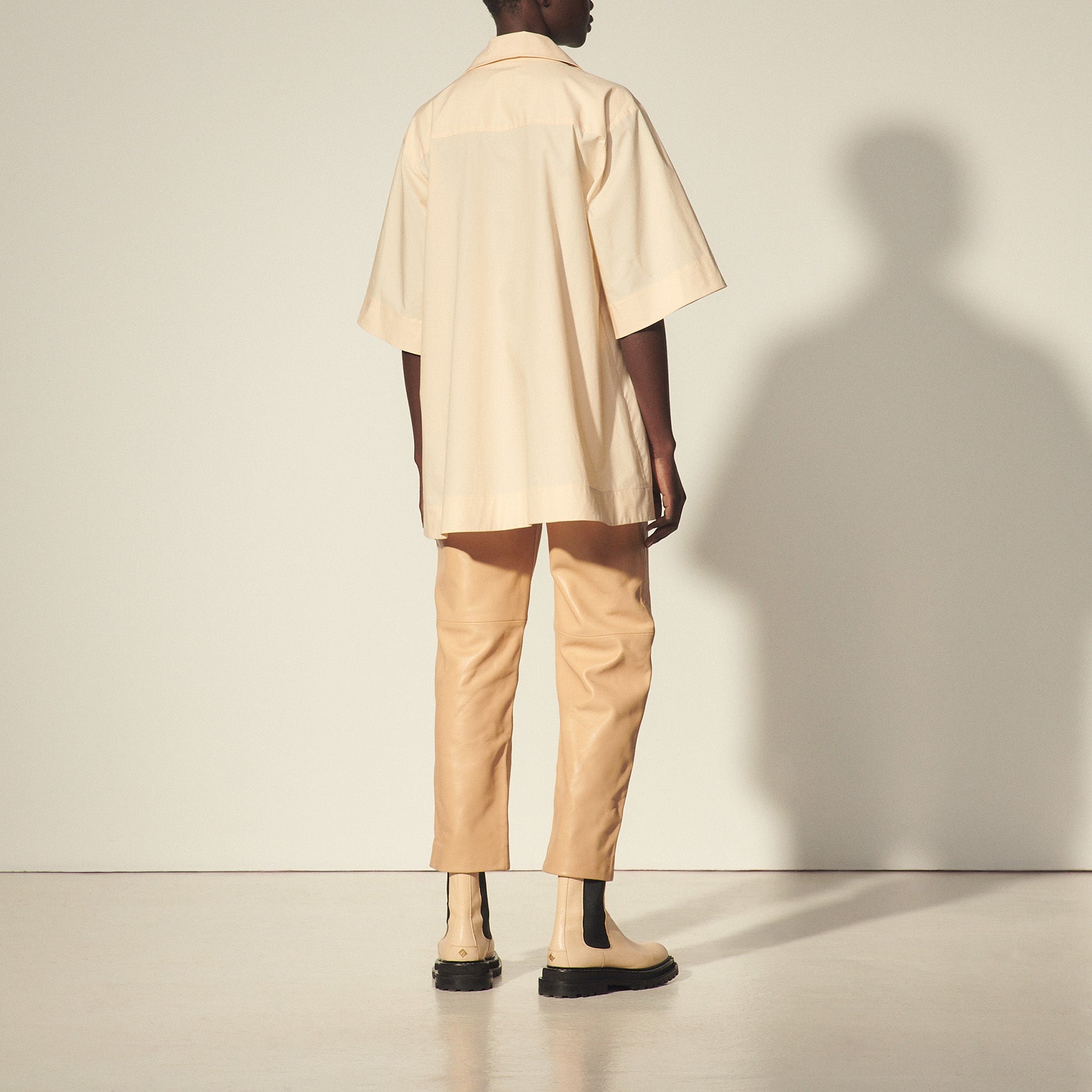 Chemise oversize en coton biologique Sandro seconde main