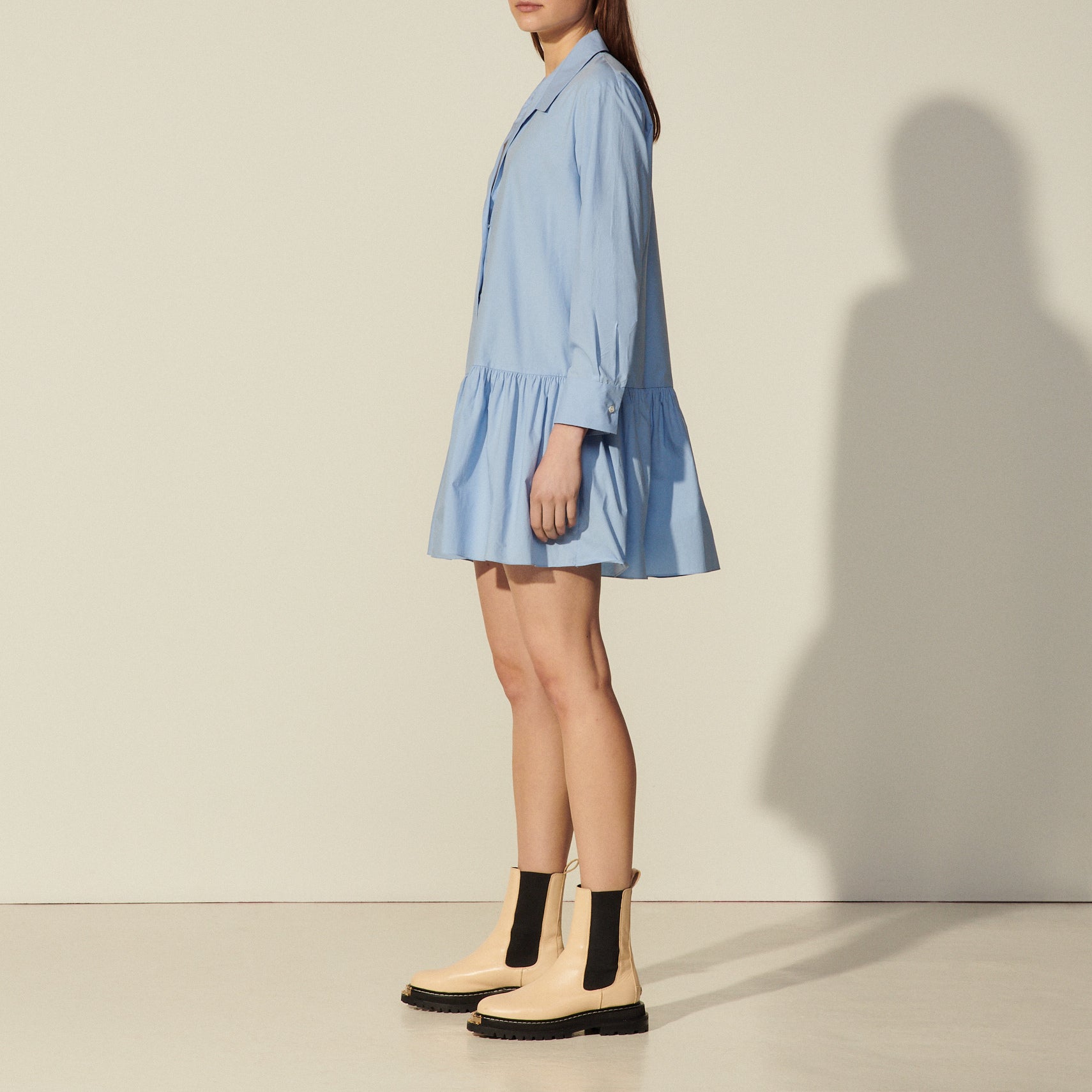 Robe esprit Chemise en coton Sandro seconde main