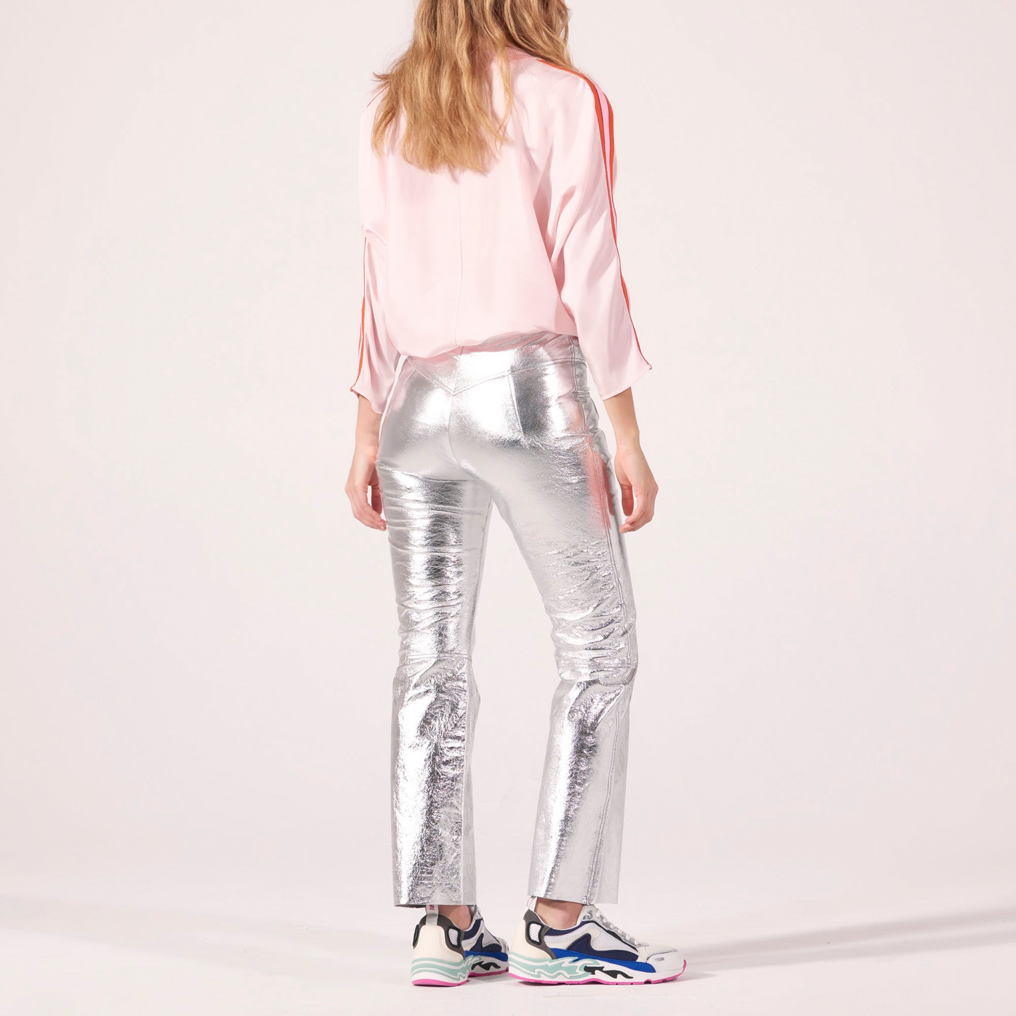 Pantalon 7/8ème argenté Sandro seconde main