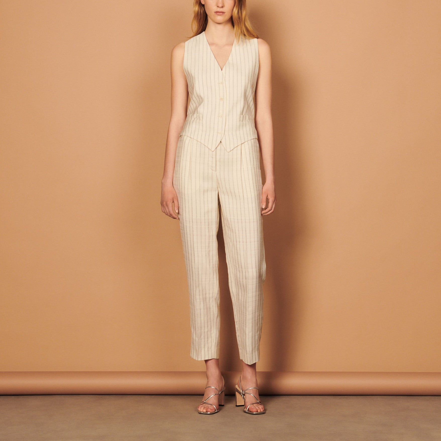 Gilet d'homme à rayures Sandro seconde main