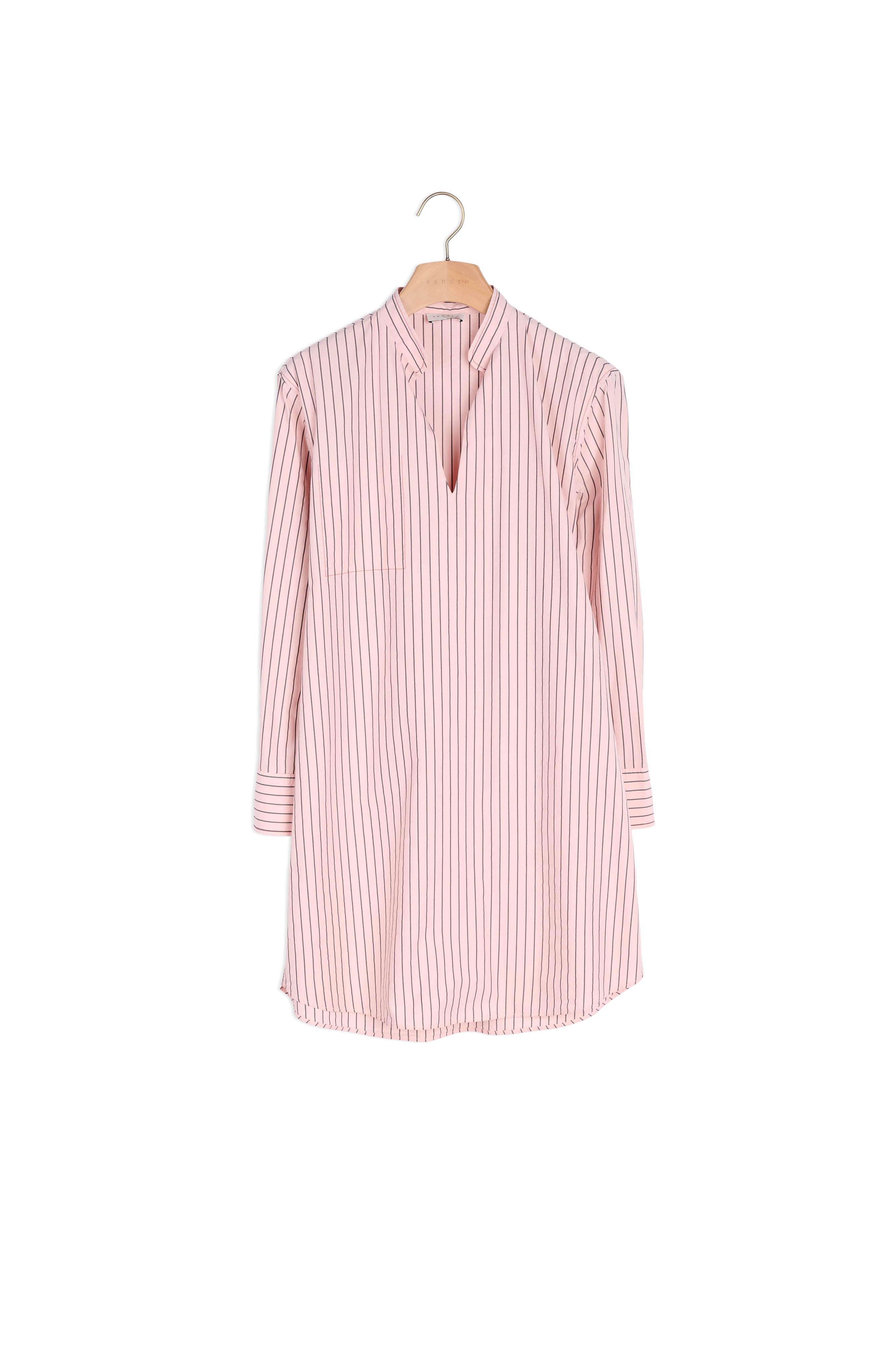 Robe Chemise à rayures et avec ceinture Sandro seconde main