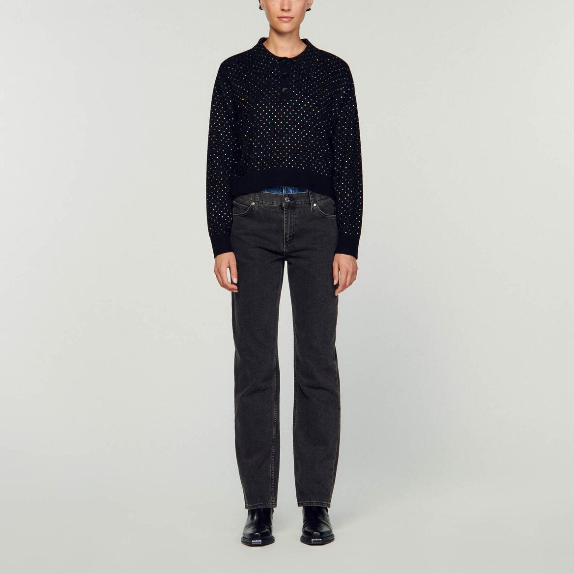 Pull Noir Sandro seconde main