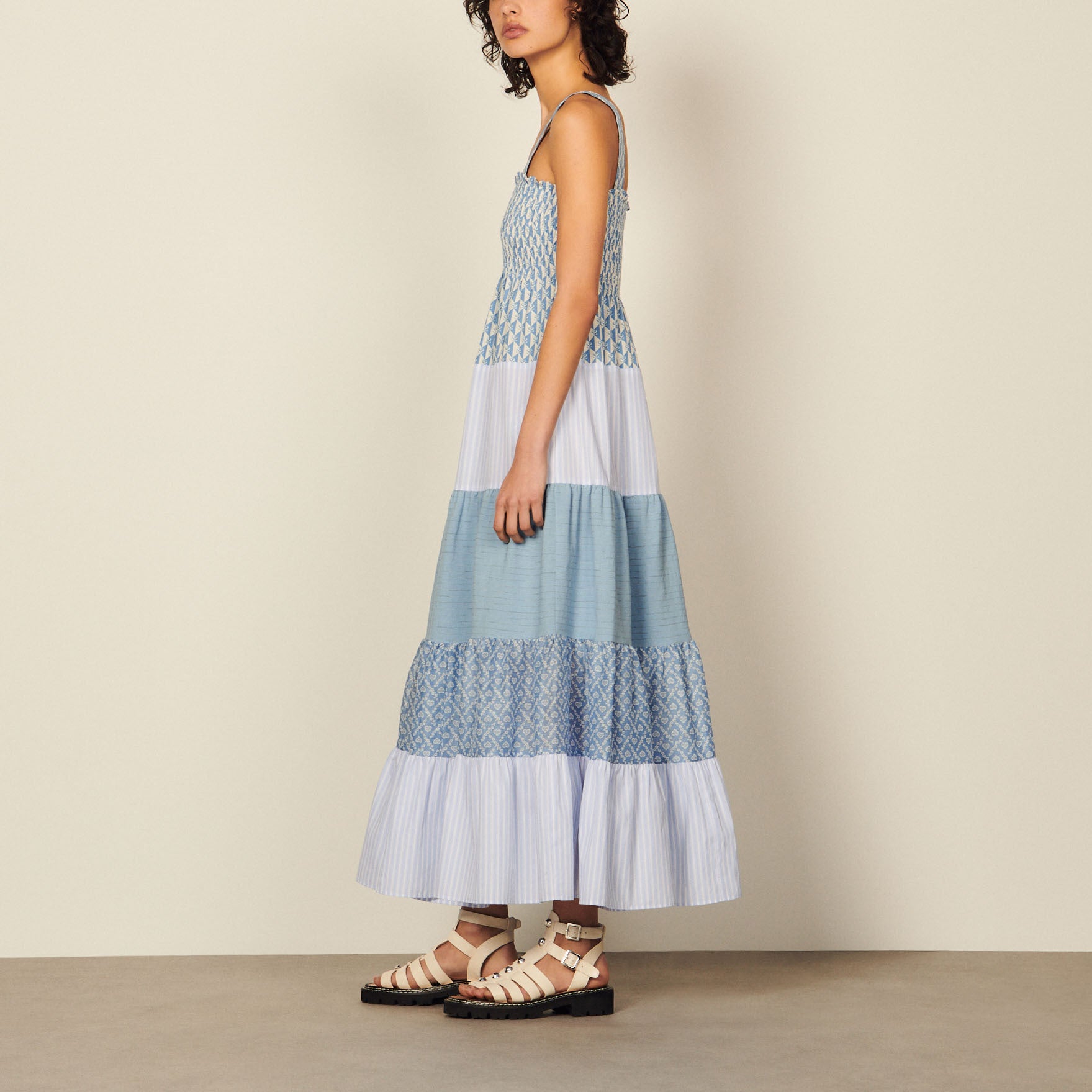 Robe longue à bretelles Sandro seconde main