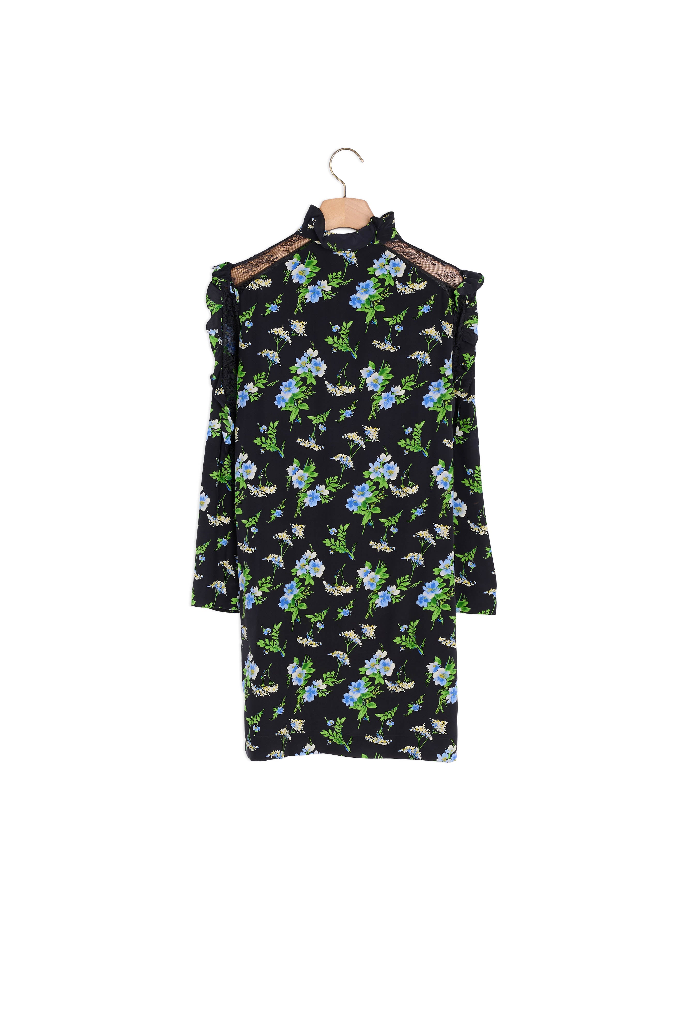 Robe imprimée avec insert de dentelle Sandro seconde main