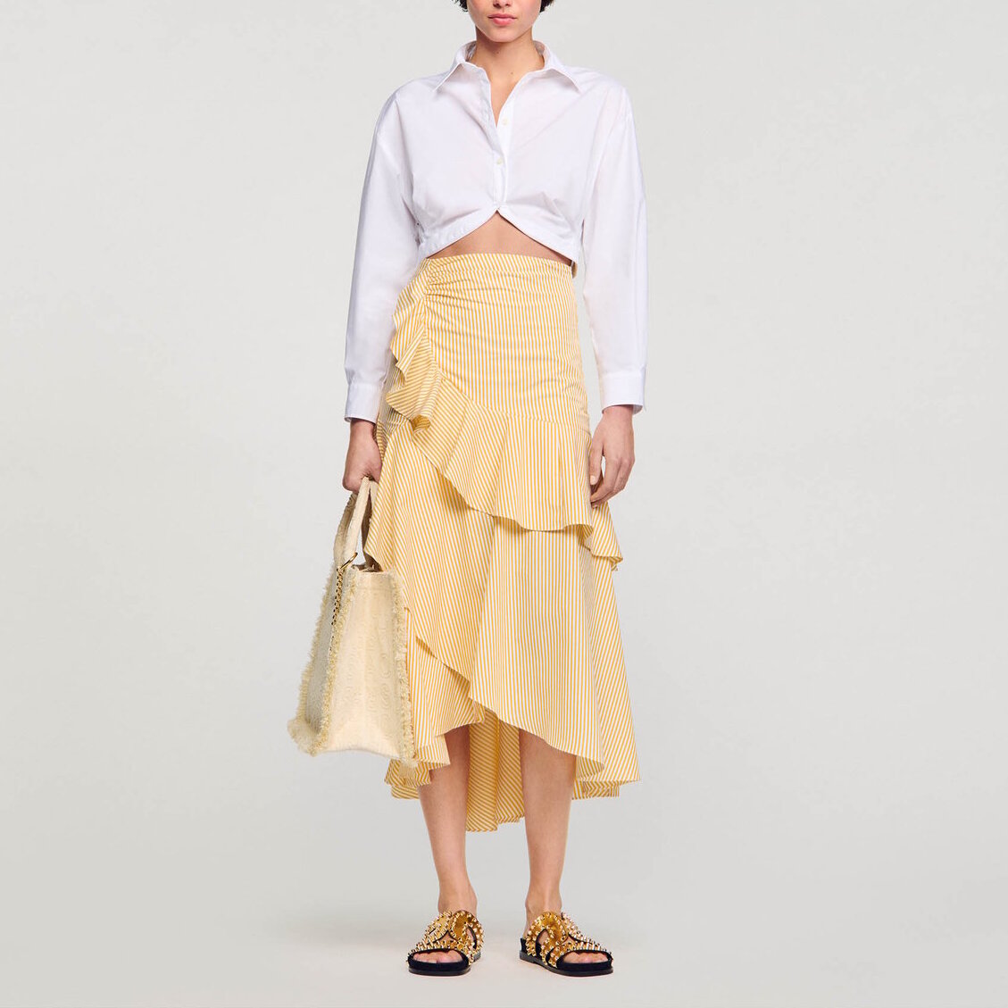 Chemise courte torsadée Sandro seconde main