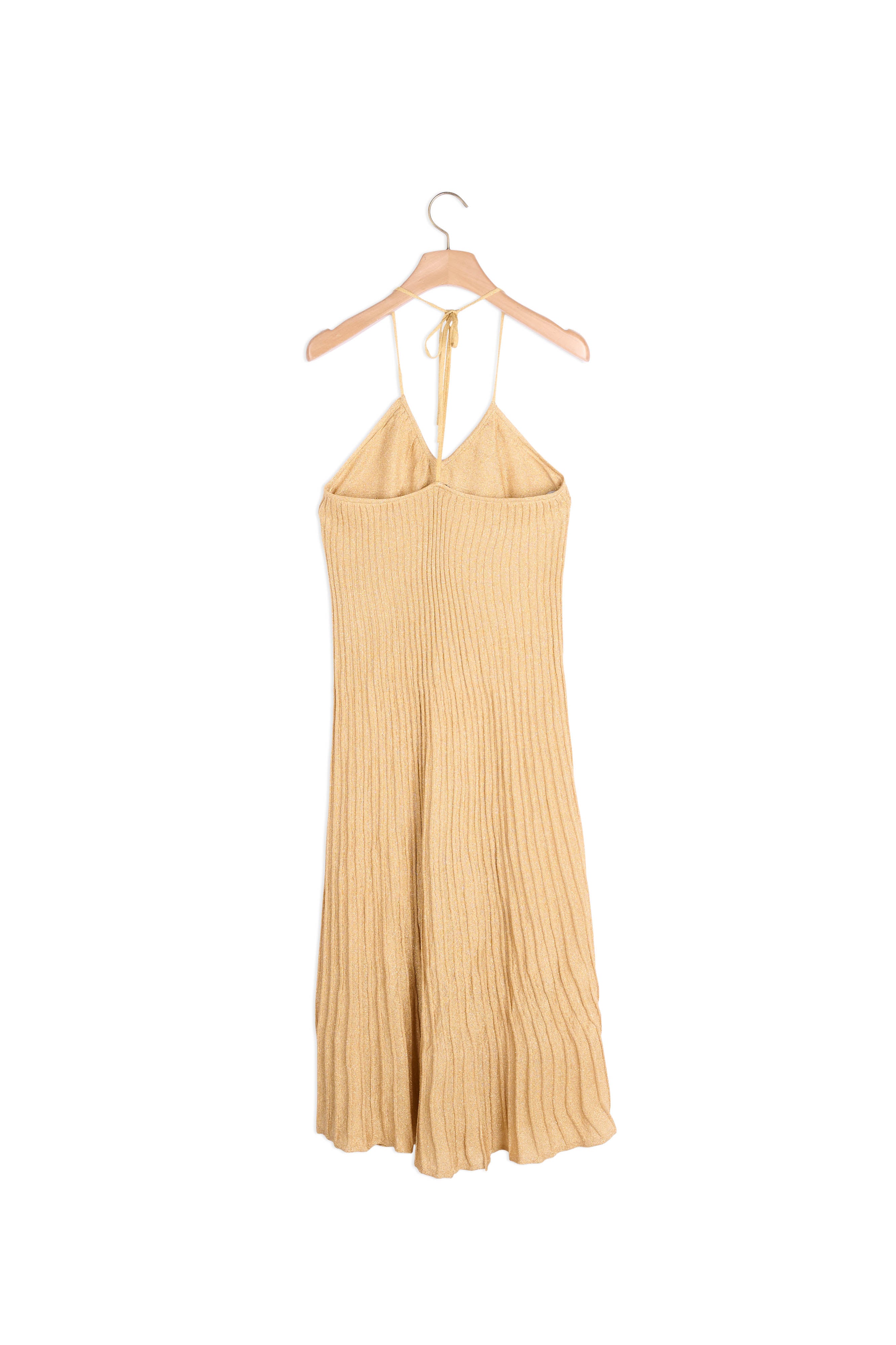 Robe longue en Maille lurex plissée Sandro seconde main