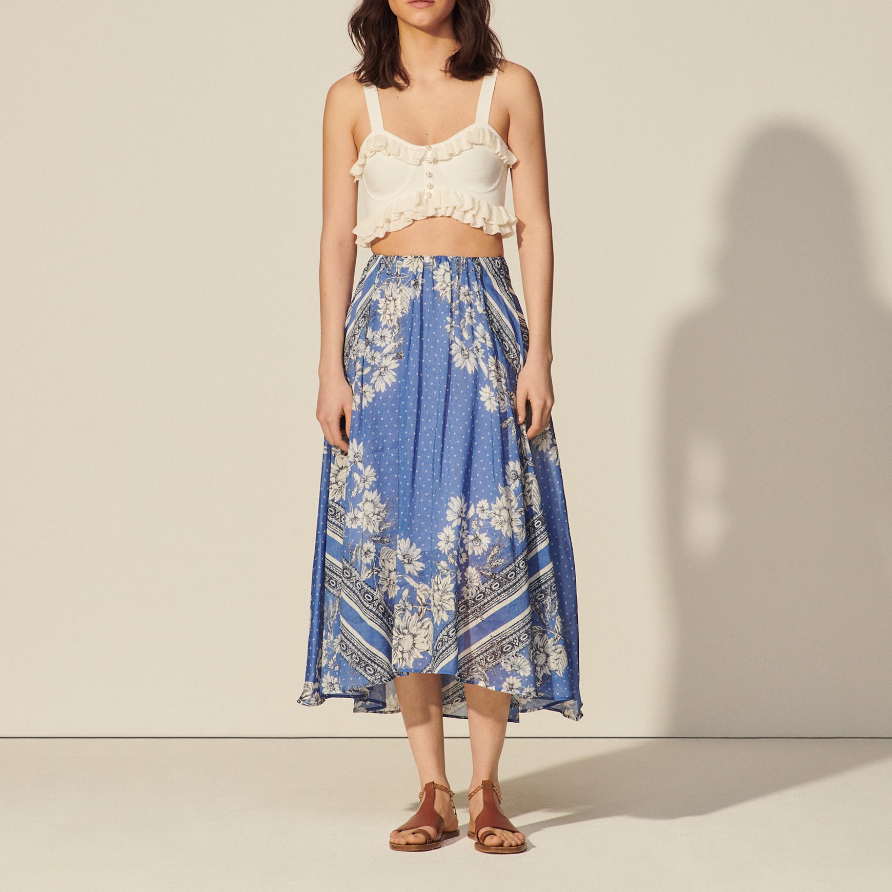 Jupe longue imprimée Sandro seconde main