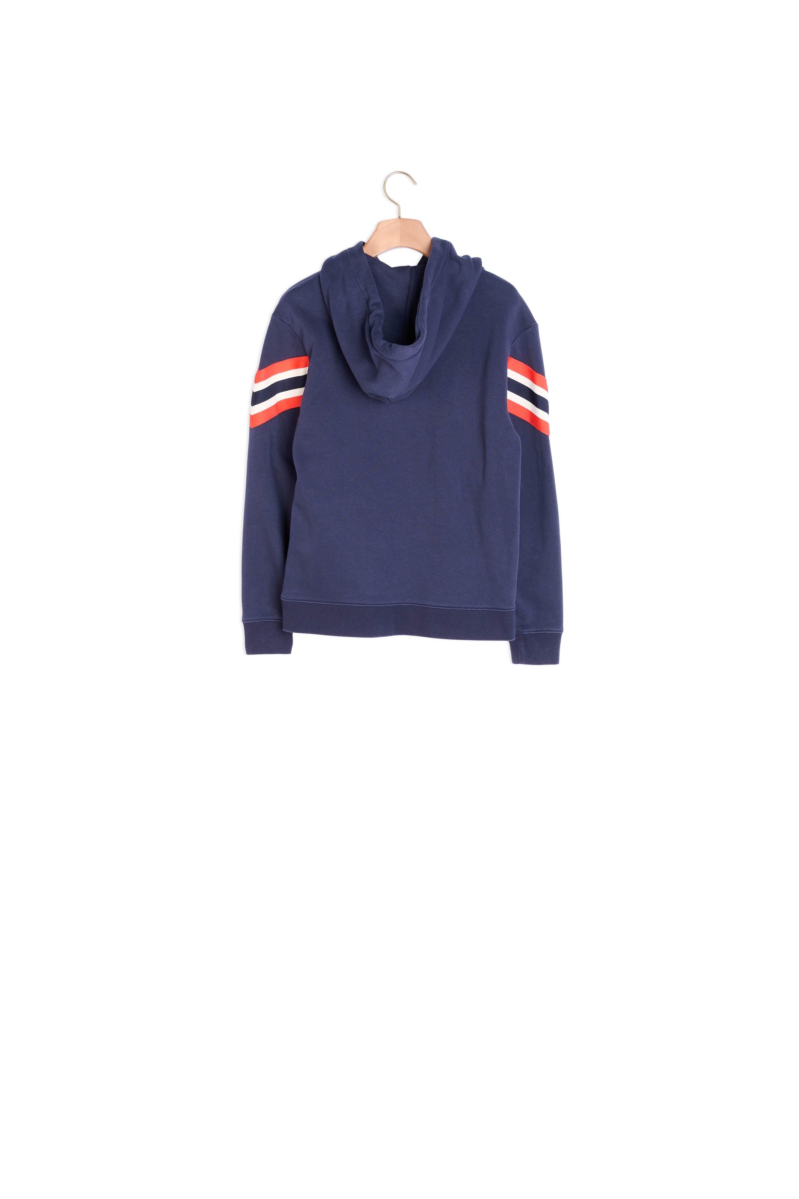 Sweat à capuche à bord-côte rayé Sandro seconde main