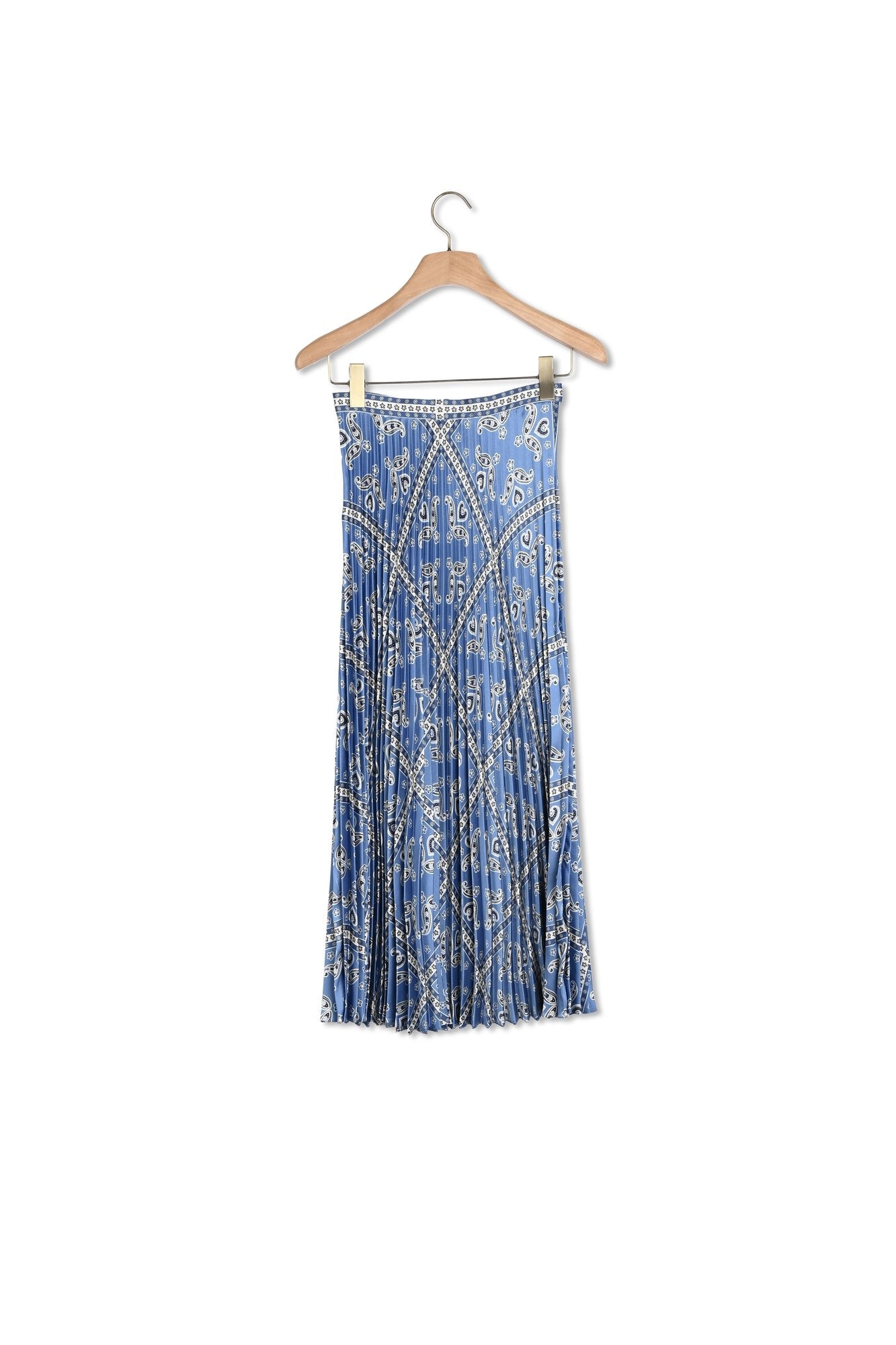 Jupe longue imprimée et plissée Sandro seconde main