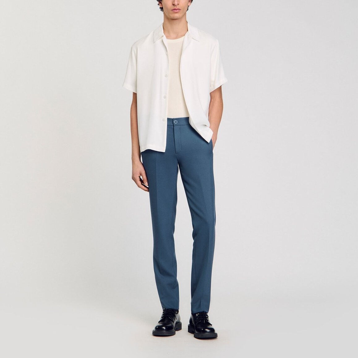 Pantalon droit à motif imprimé Sandro seconde main