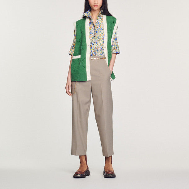 Chemise manches courtes imprimé Blossom Sandro seconde main