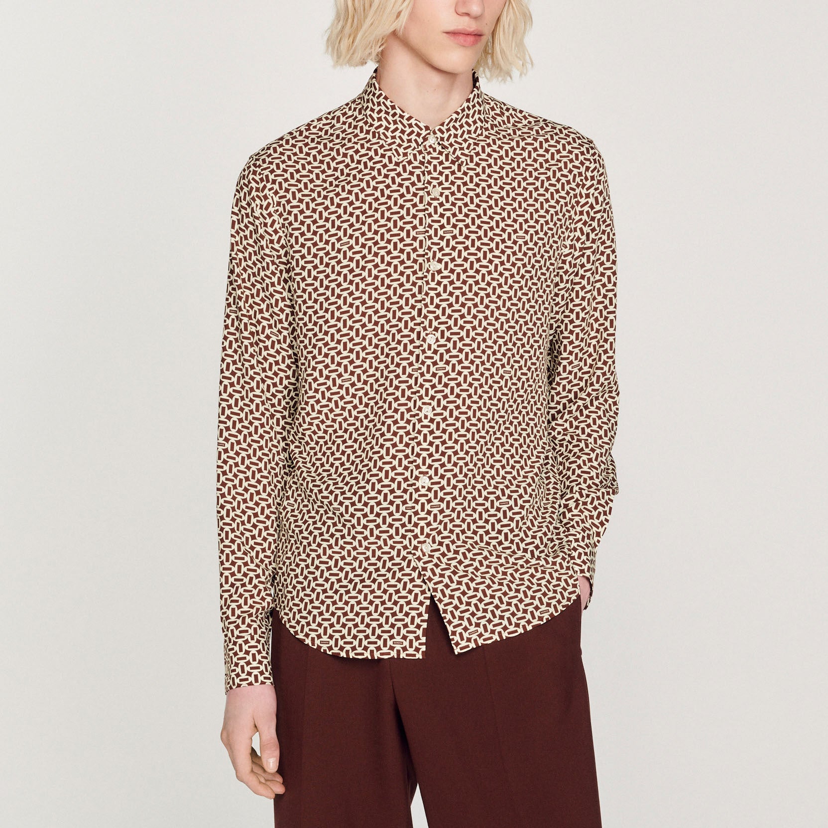 Chemise Marron Sandro seconde main