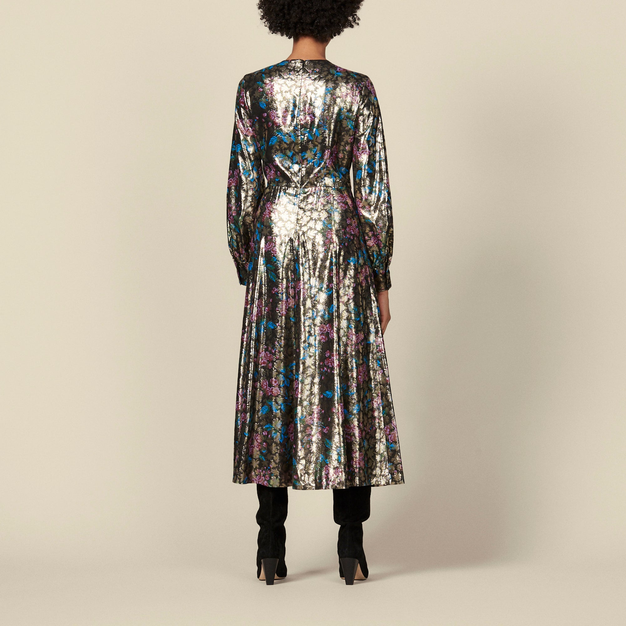 Robe longue en jacquard lurex Sandro seconde main