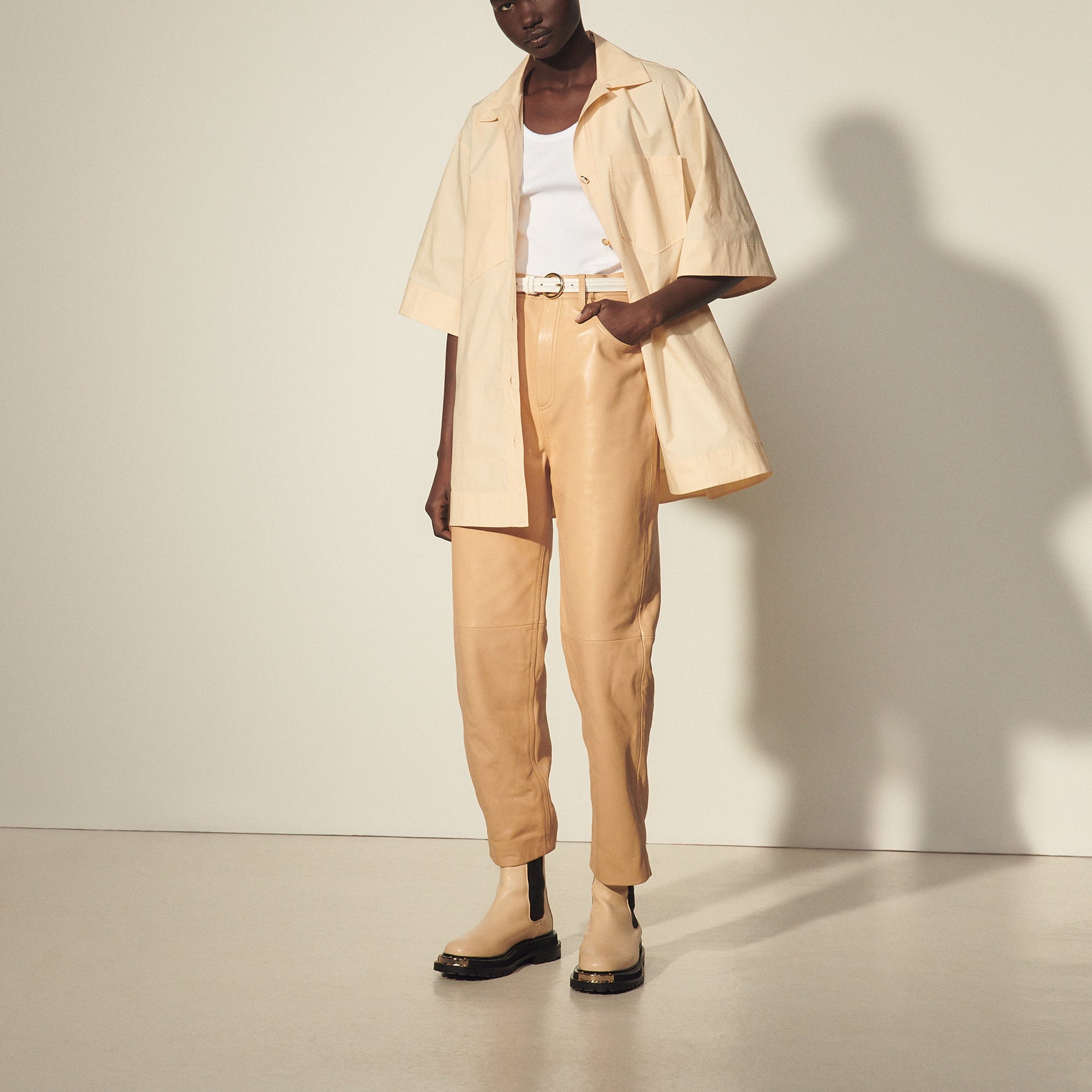 Chemise oversize en coton biologique Sandro seconde main