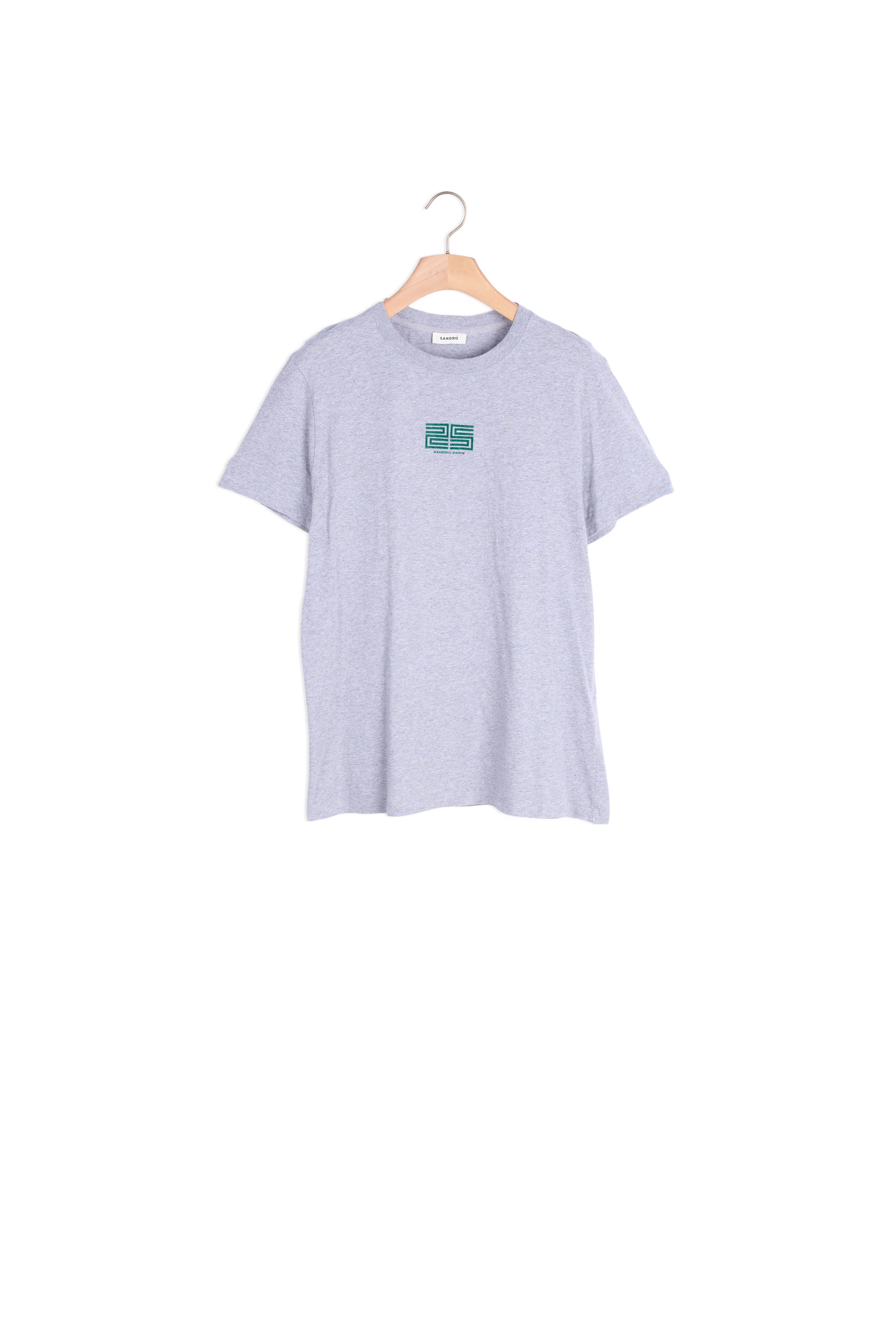 T-shirt en coton avec flocage Sandro seconde main