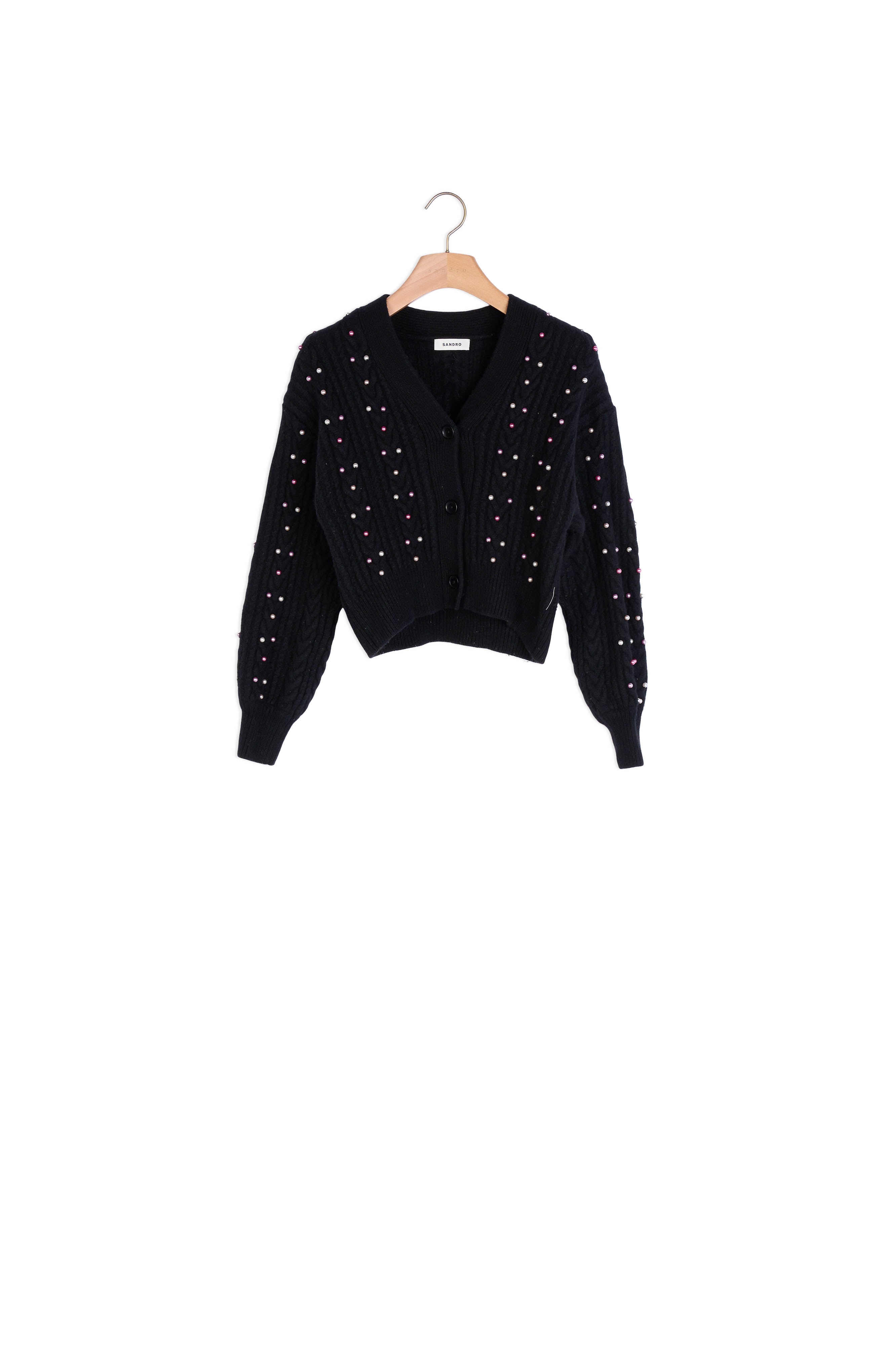 Cardigan en Maille orné de perles Sandro seconde main