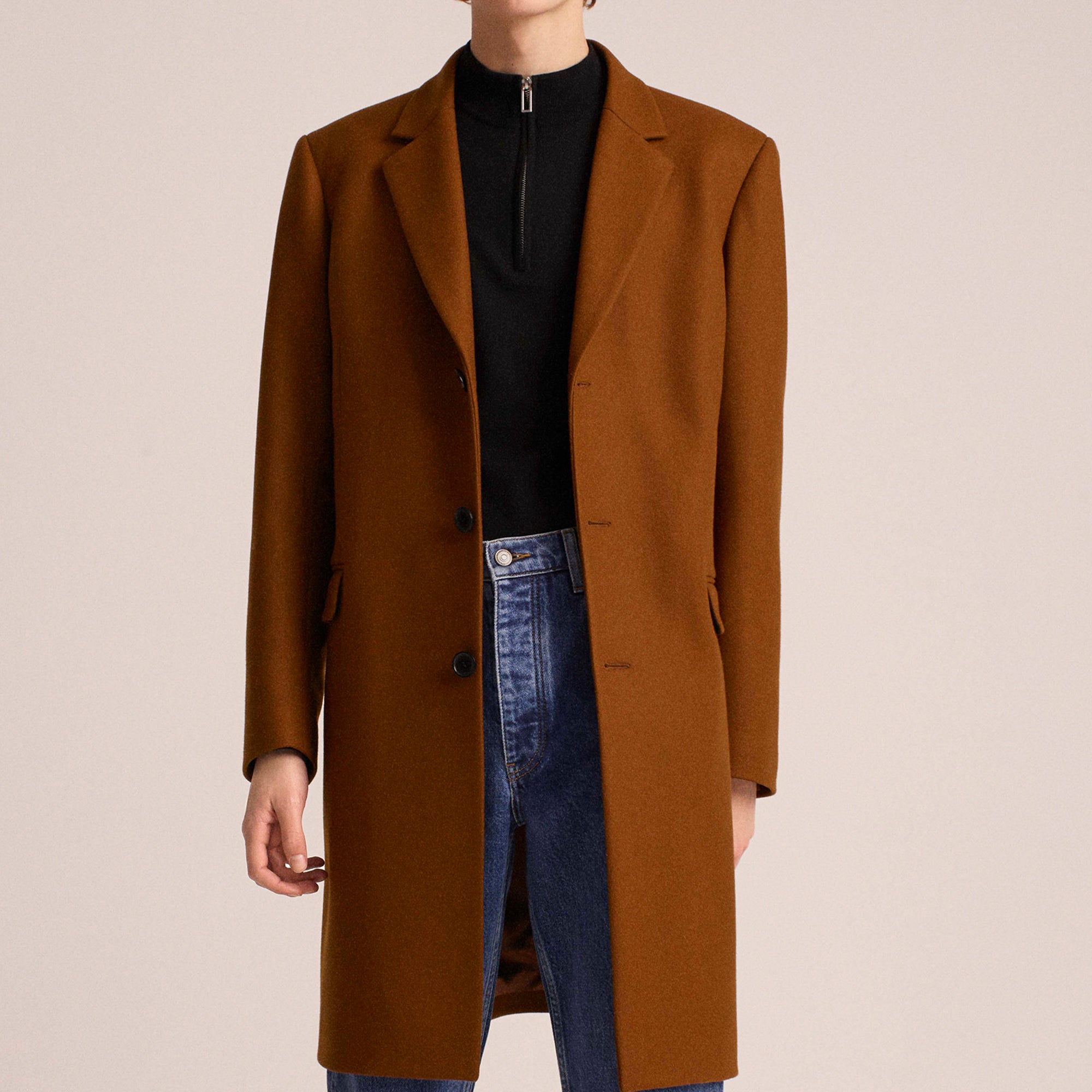 Manteau en drap de laine et cachemire Sandro seconde main