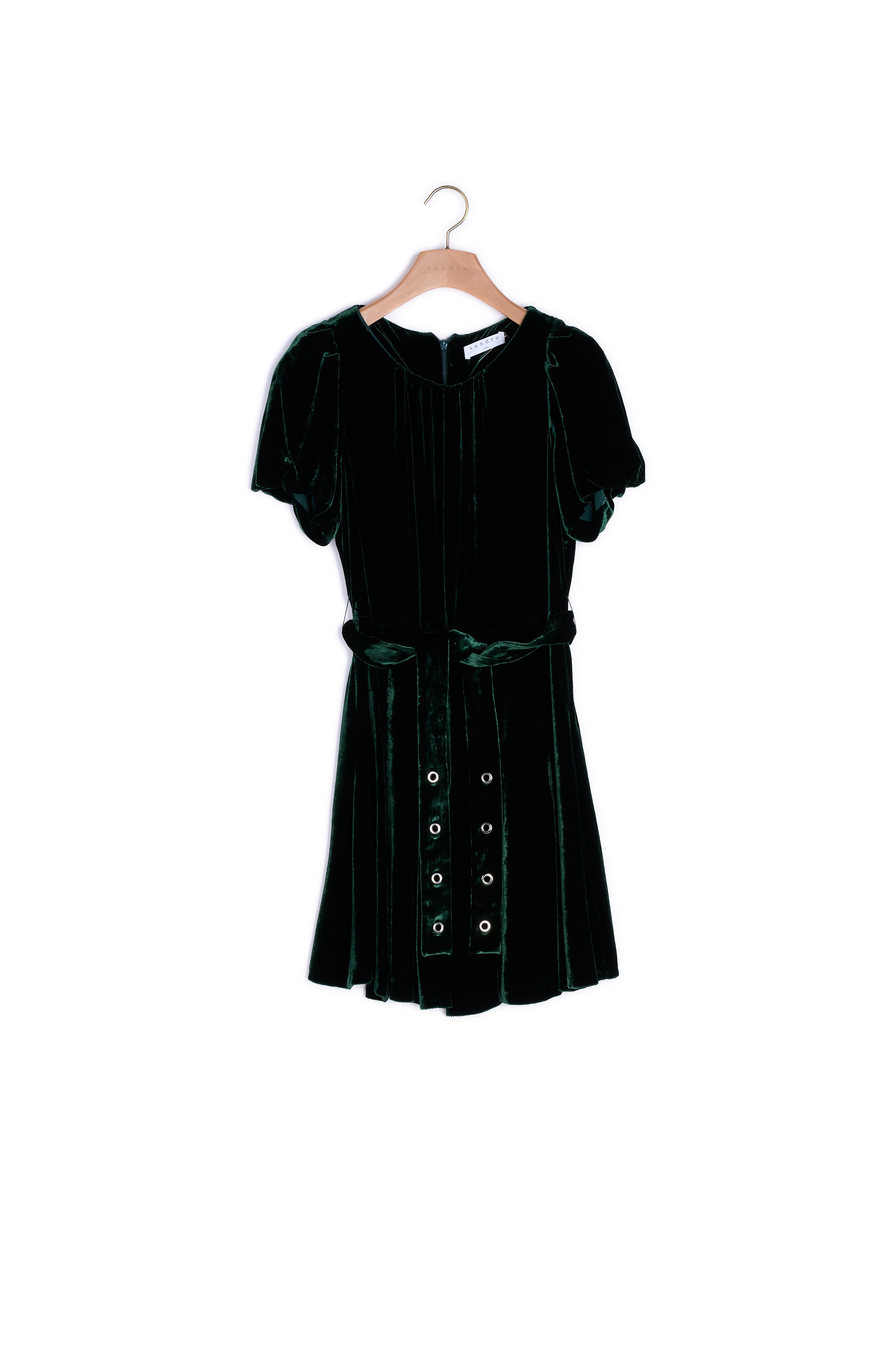 Robe en velours ceinturée Sandro seconde main