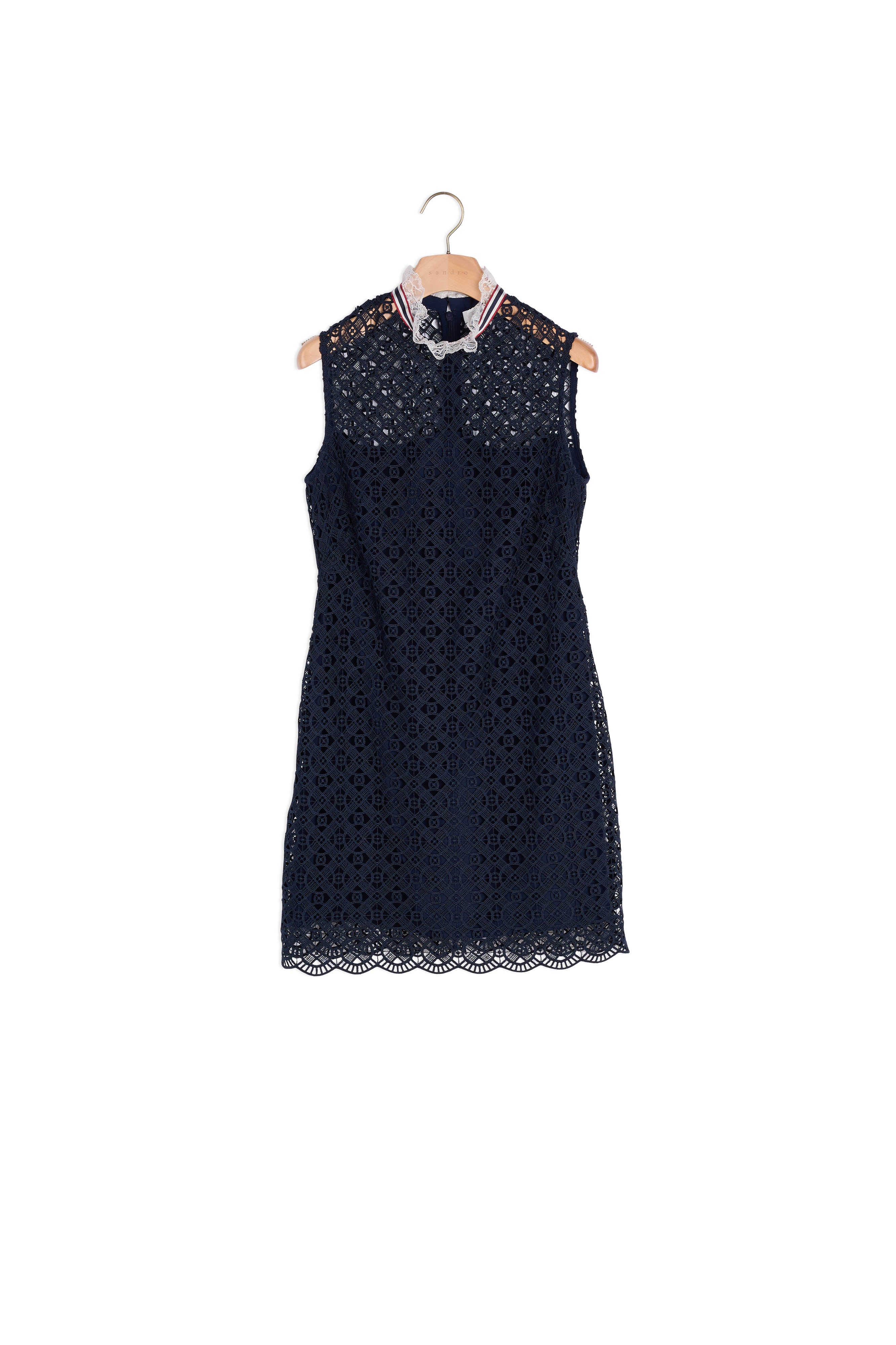 Robe en dentelle avec galon au col Sandro seconde main