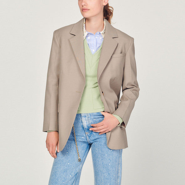 Pull en Maille à col V Sandro seconde main