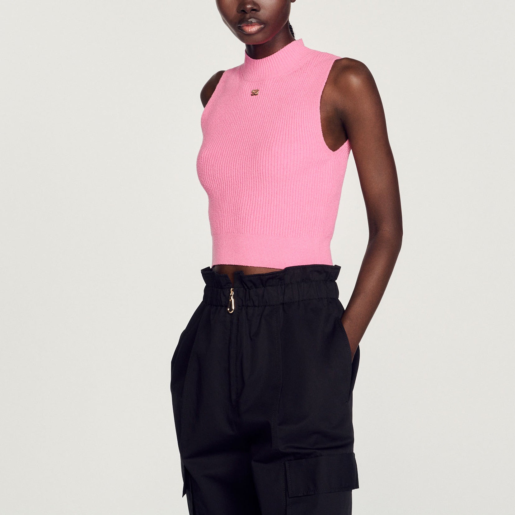 Pull court côtelé Sandro seconde main