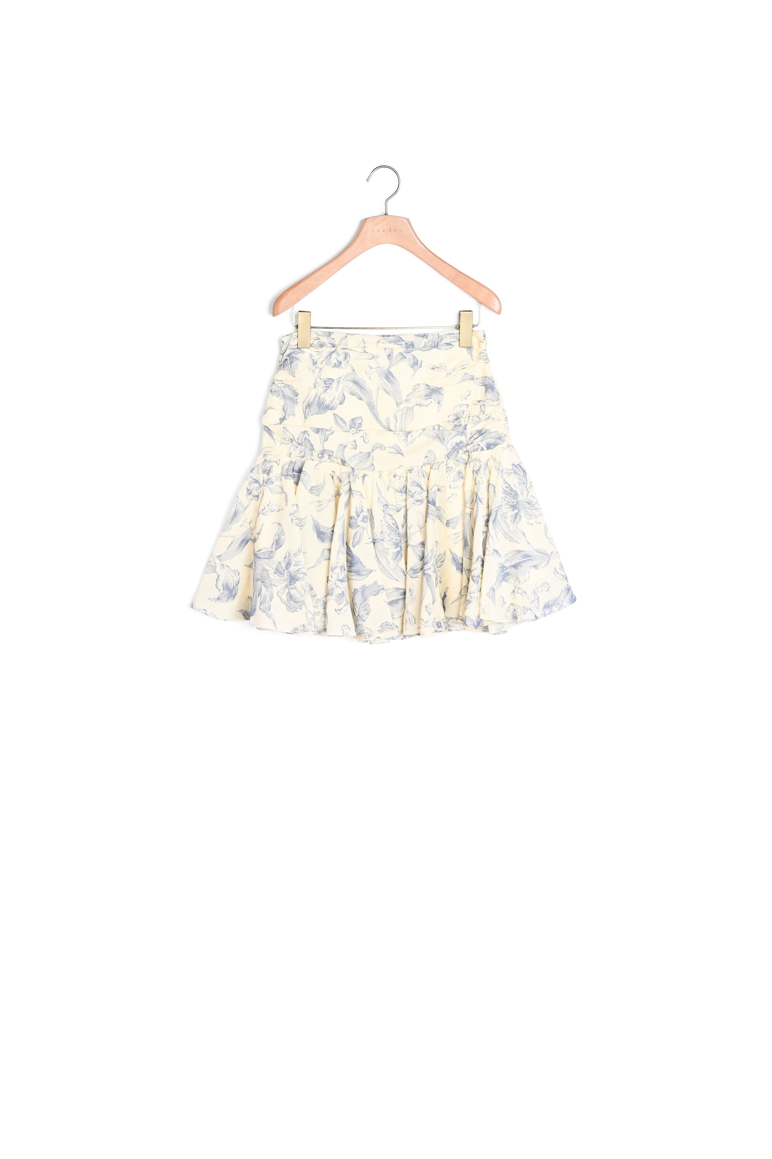 Jupe fleurie à volants Sandro seconde main