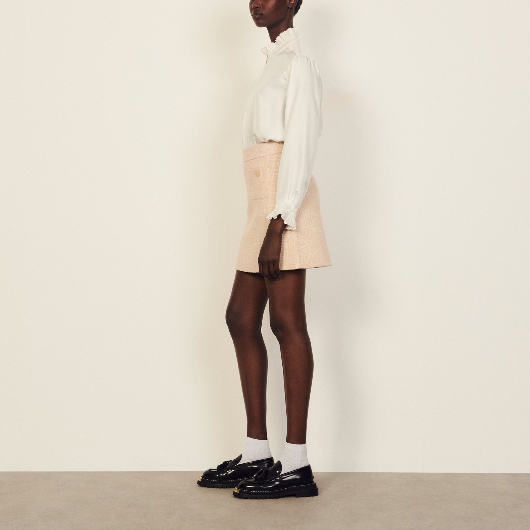 Jupe courte en laine Sandro seconde main