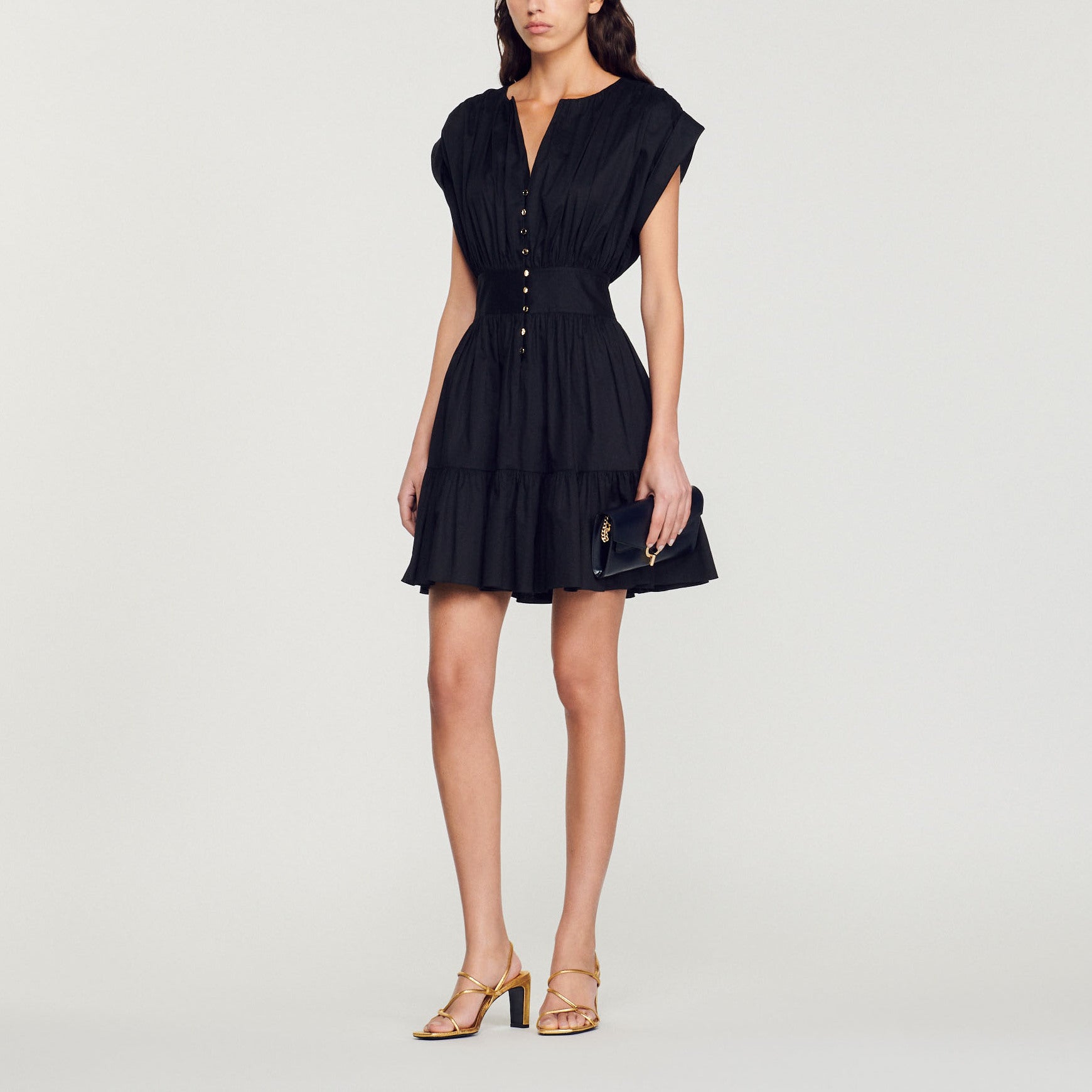 Robe courte froncée Sandro seconde main