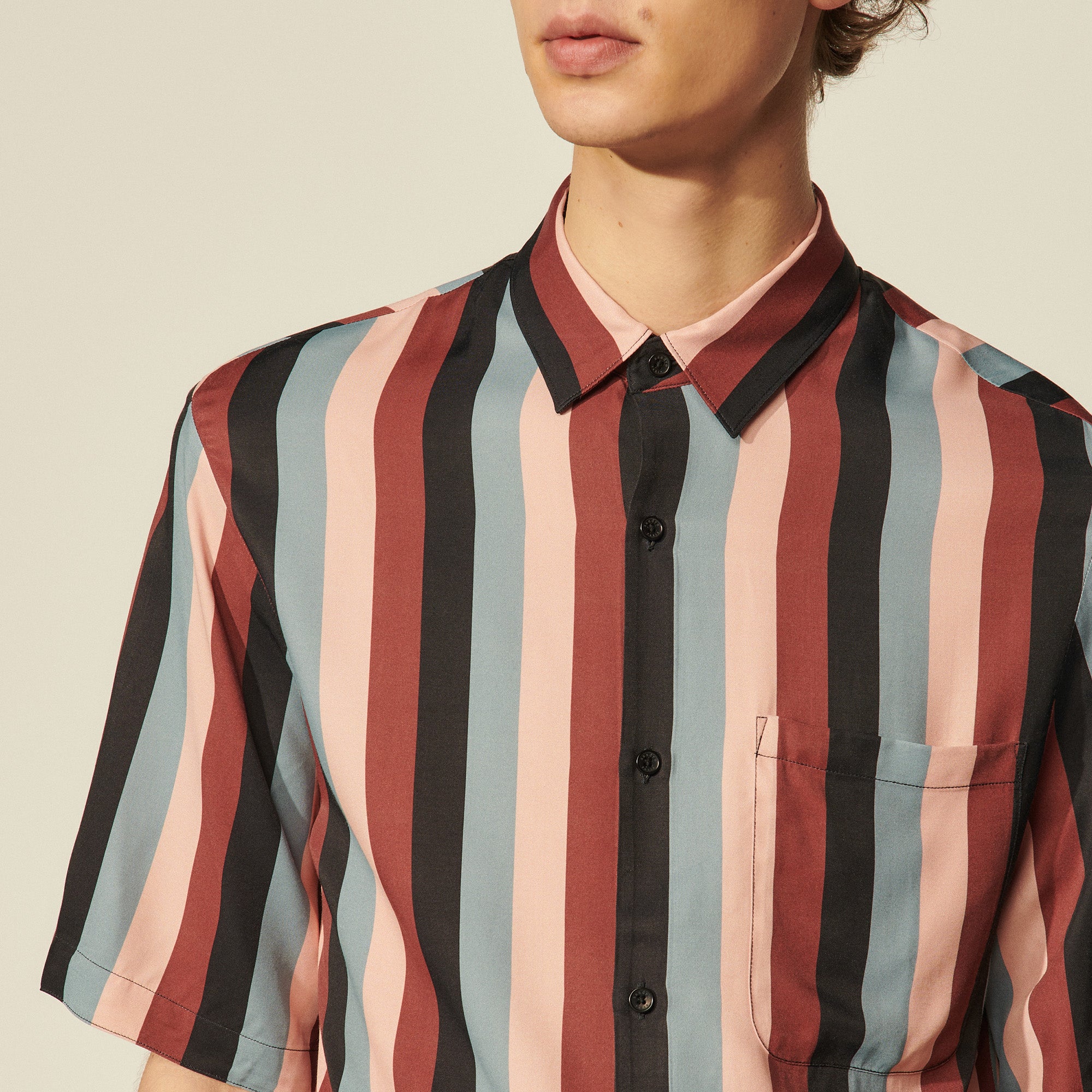 Chemise fluide à rayures imprimées Sandro seconde main