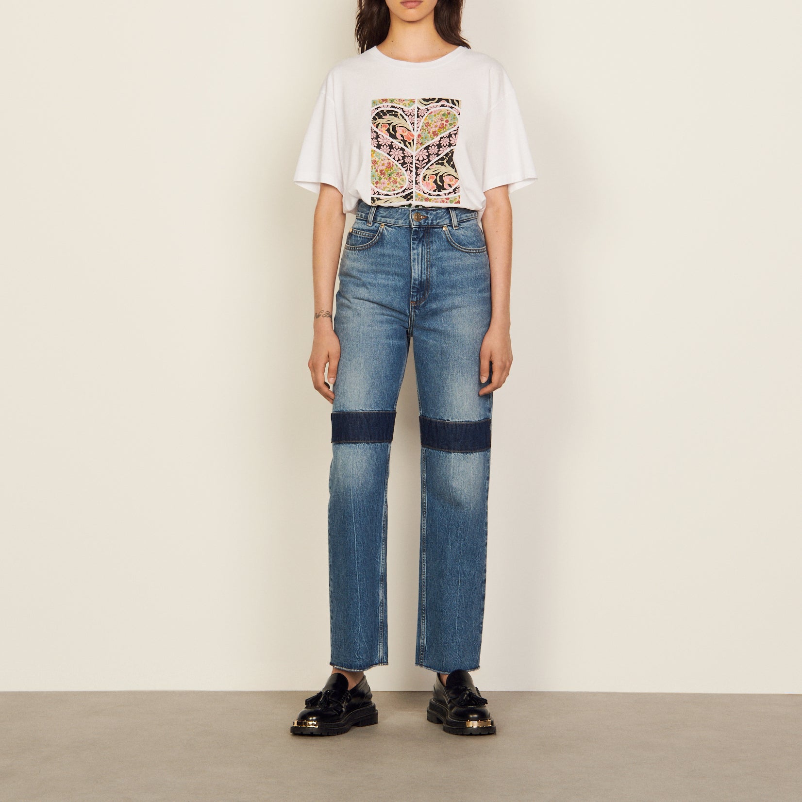 Jean avec patchs aux genoux Sandro seconde main