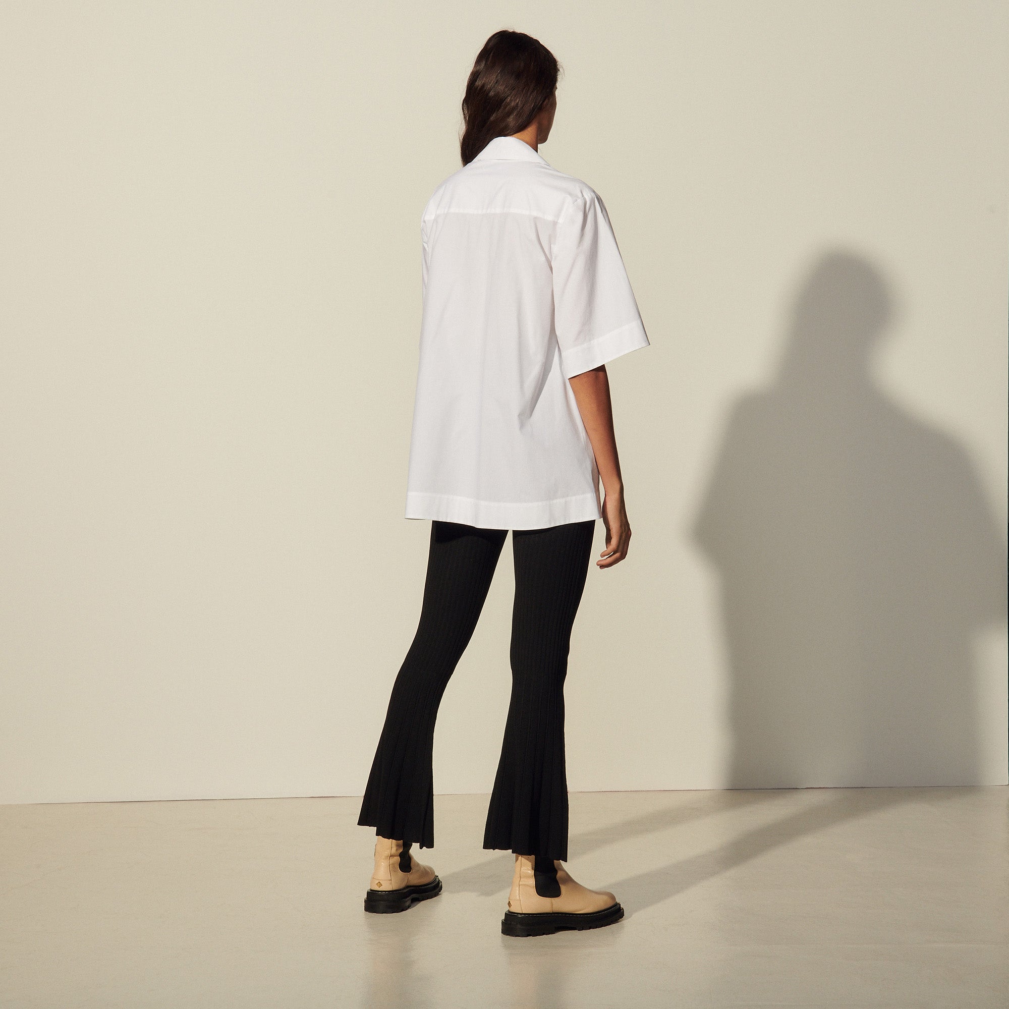 Chemise oversize en coton biologique Sandro seconde main