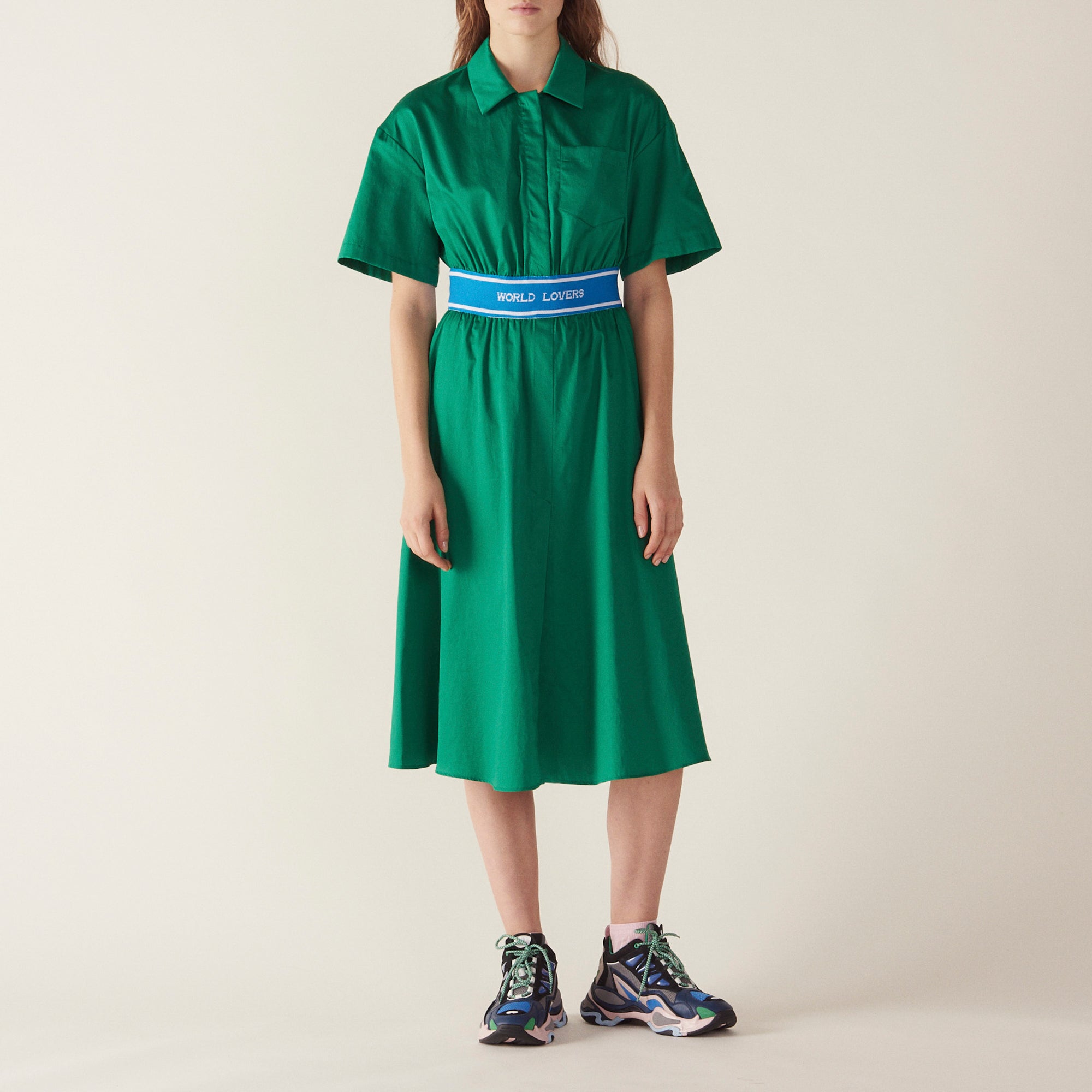 Robe en satin de coton Sandro seconde main