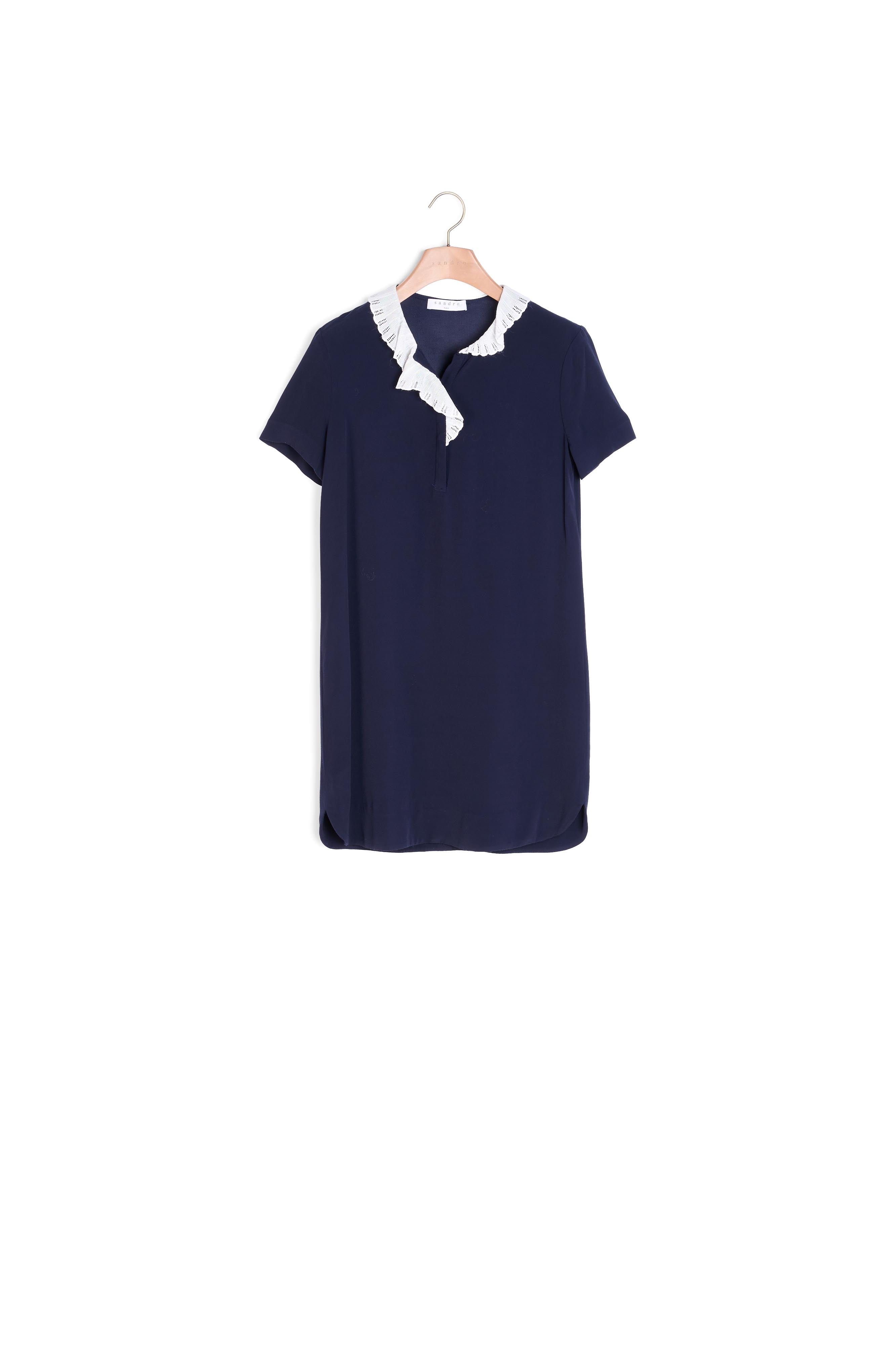 Robe Sandro à col de couleur contrastée Sandro seconde main