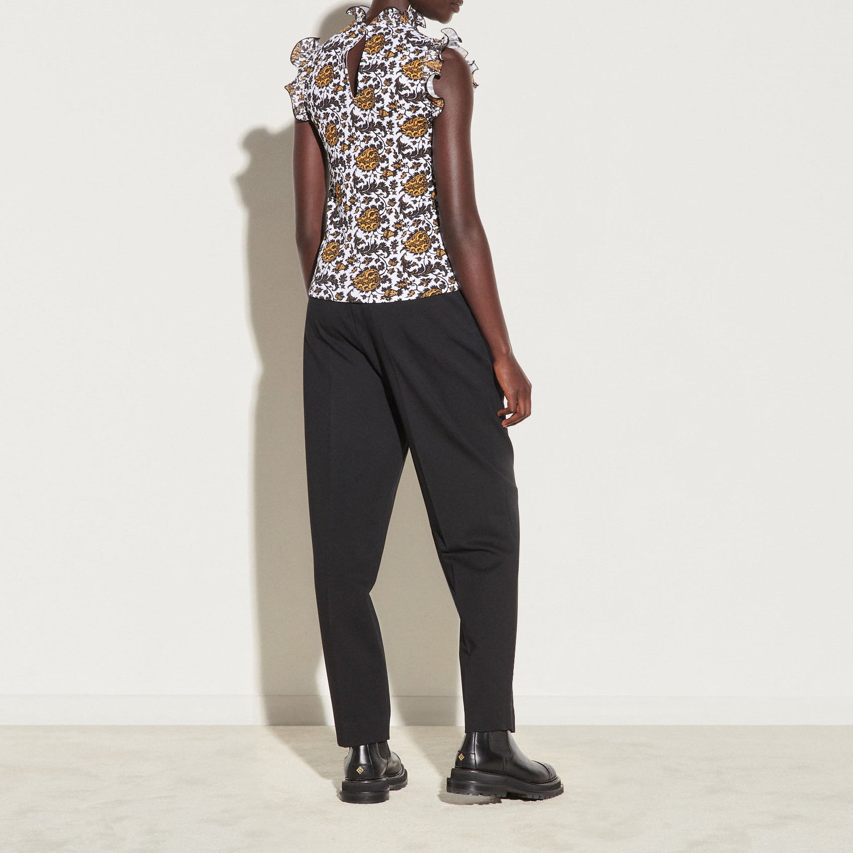 Débardeur imprimé à volants Sandro seconde main