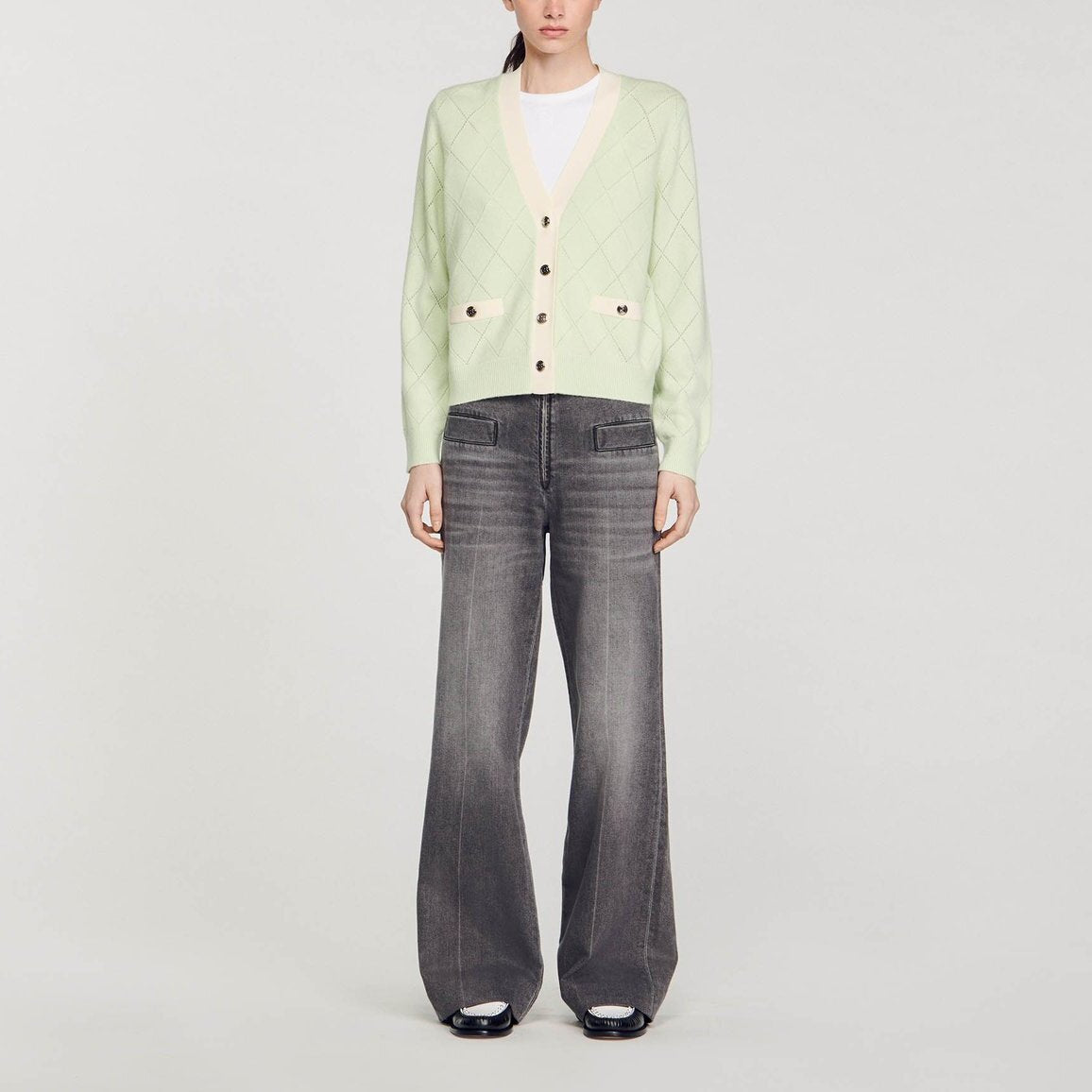 Cardigan bicolore Sandro seconde main