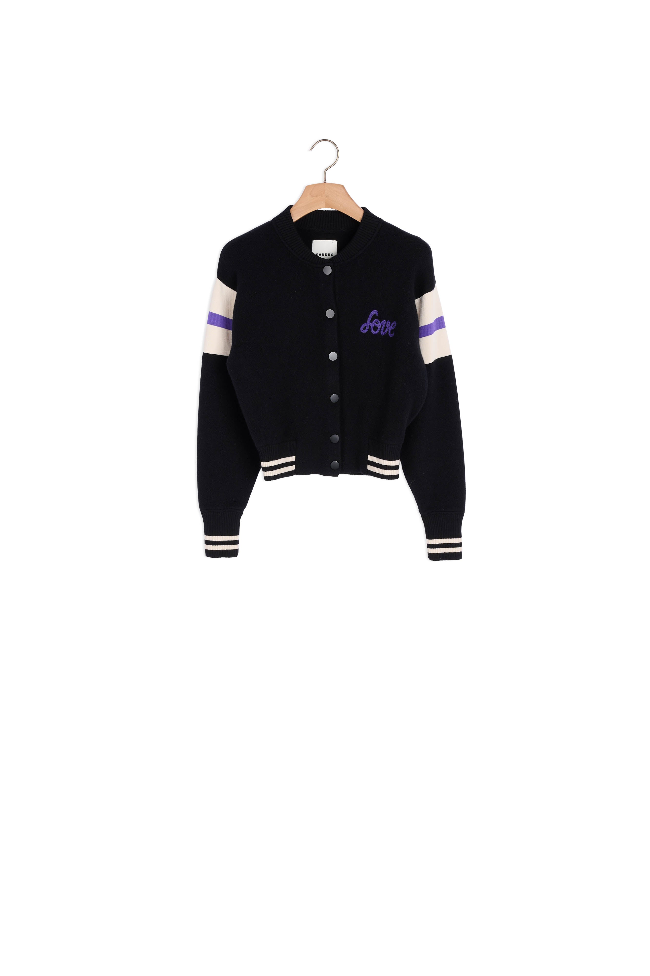 Cardigan en Maille façon teddy Sandro seconde main