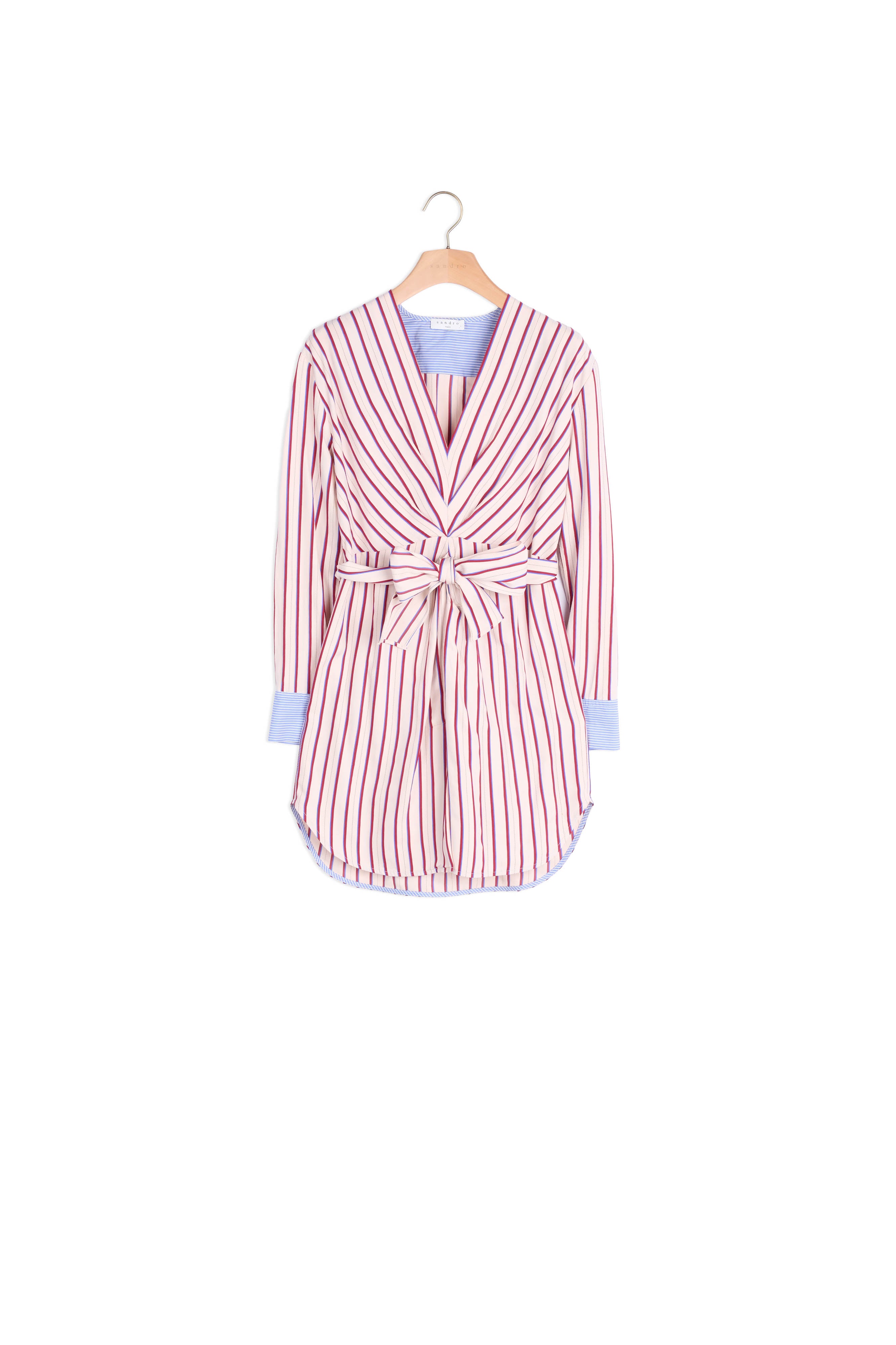 Robe courte rayée à manches longues Sandro seconde main