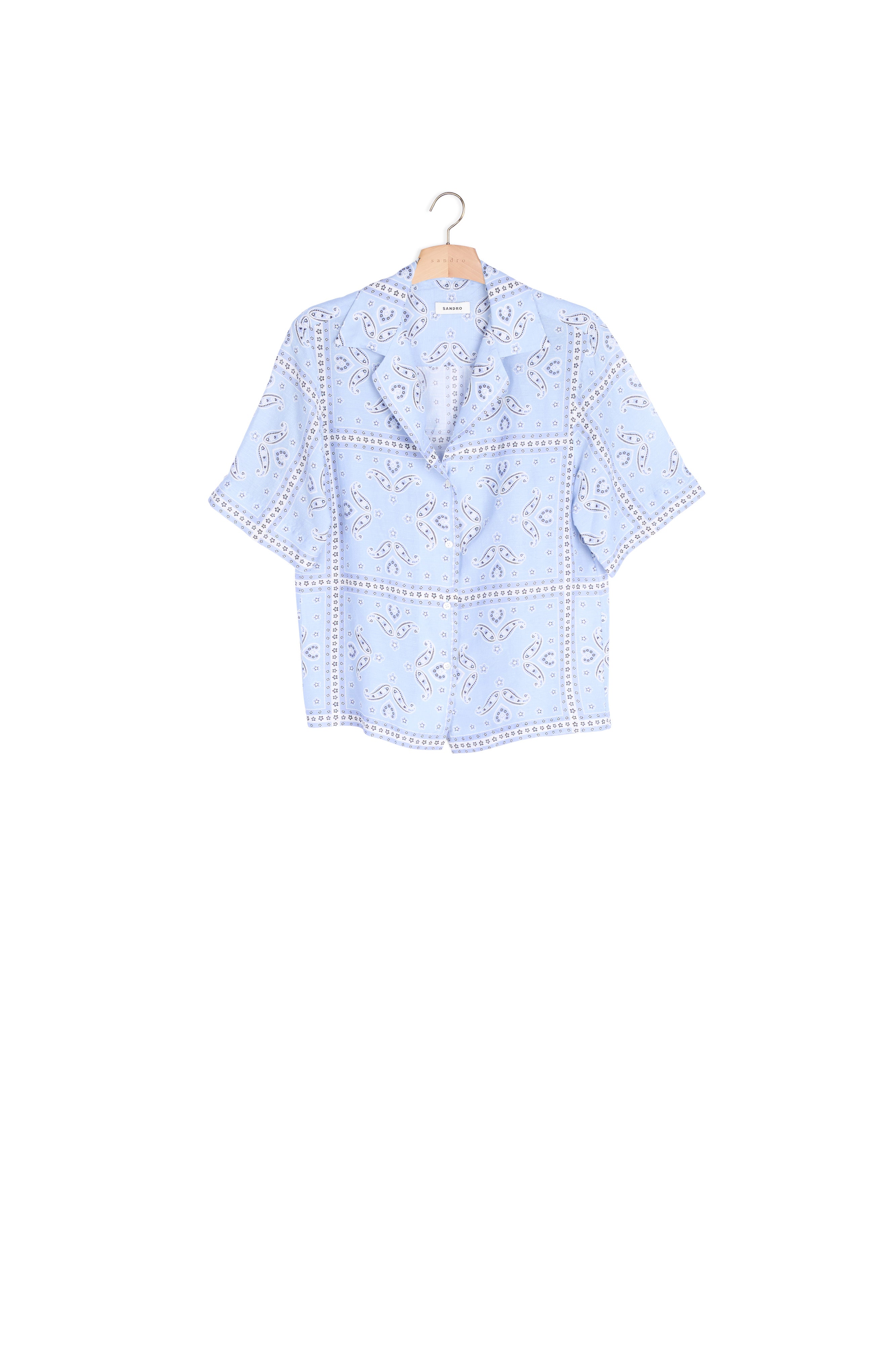 Chemise manches courtes imprimé bandana Sandro seconde main