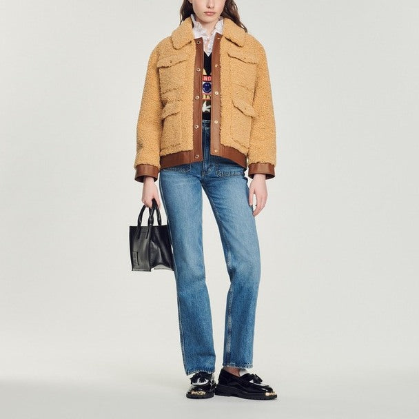 Manteau en fausse fourrure Sandro seconde main